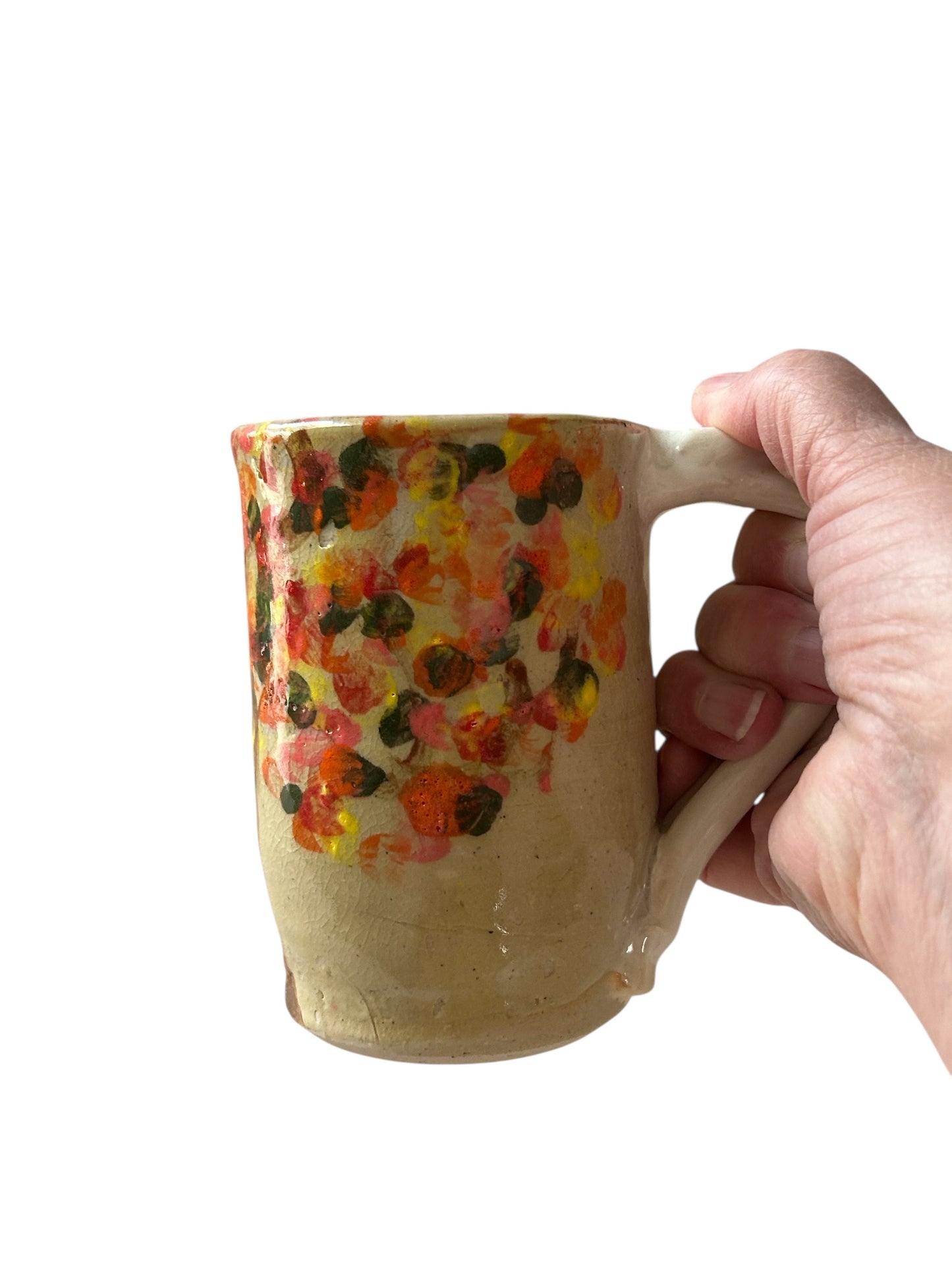 Monoprint Mug #4 with Autumn Tree Design