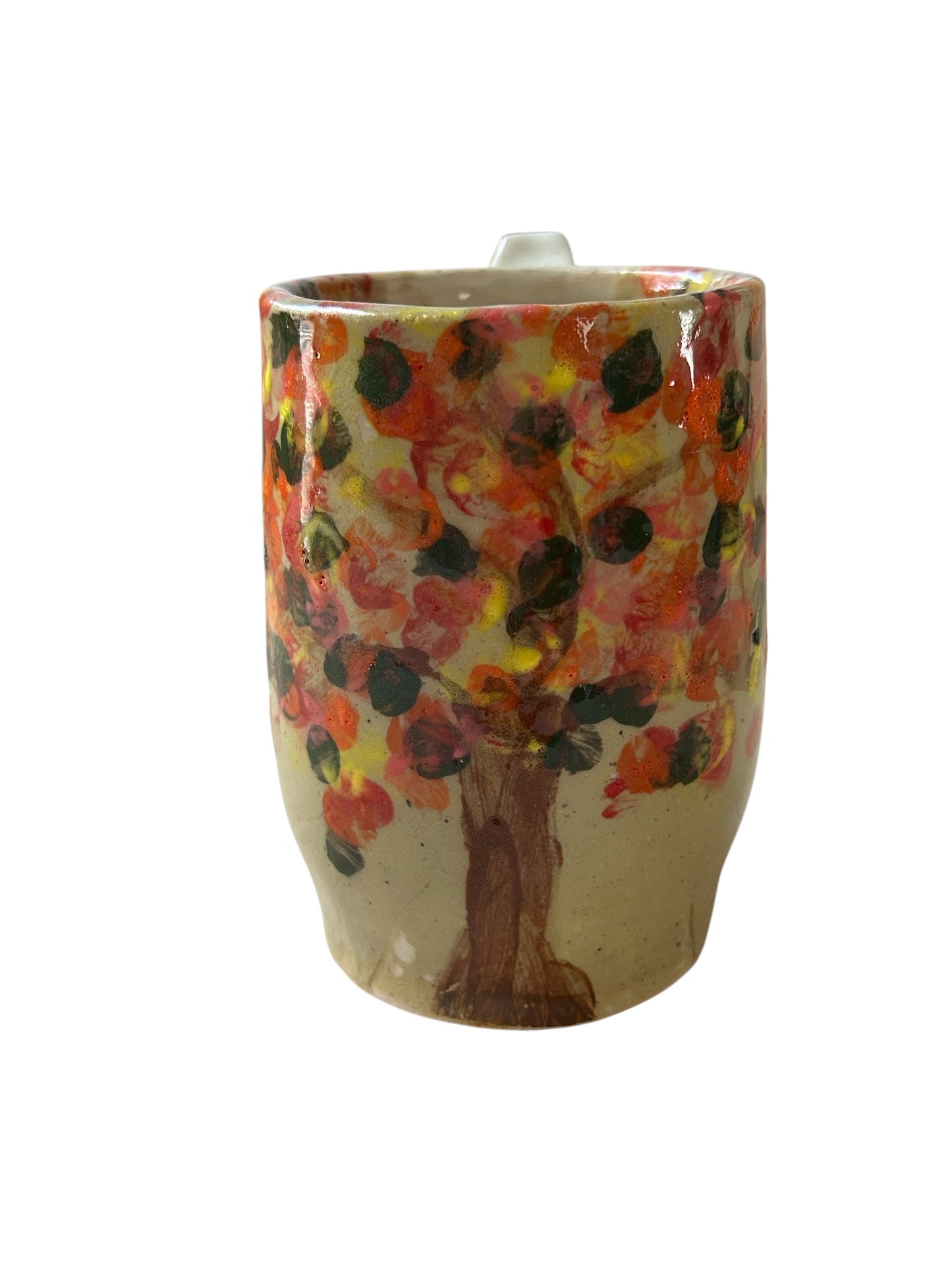 Monoprint Mug #3 with Autumn Tree Design