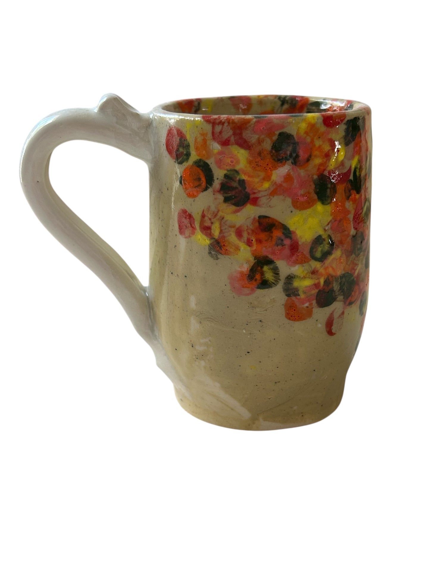 Monoprint Mug #3 with Autumn Tree Design