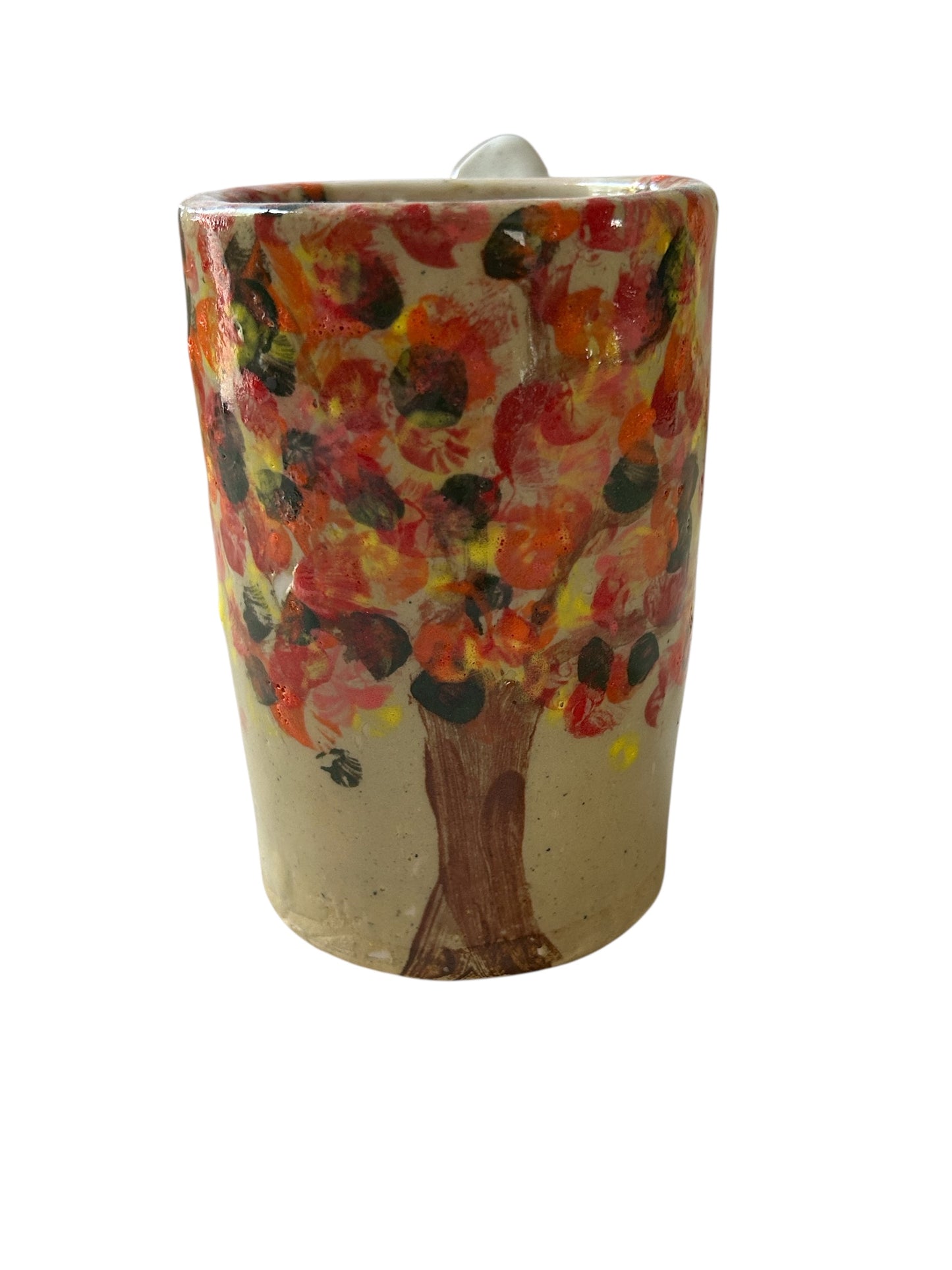 Monoprint Mug #1 with Autumn Tree Design