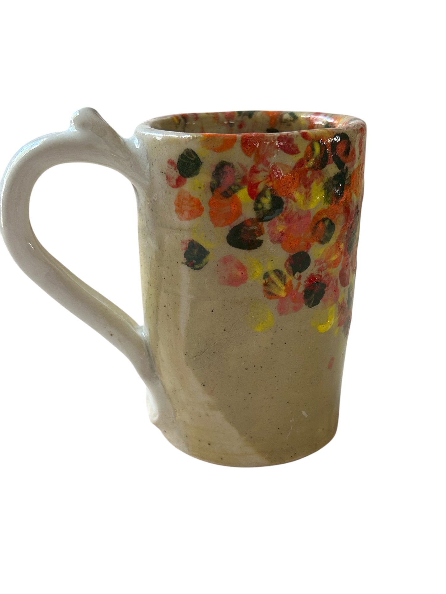Monoprint Mug #1 with Autumn Tree Design