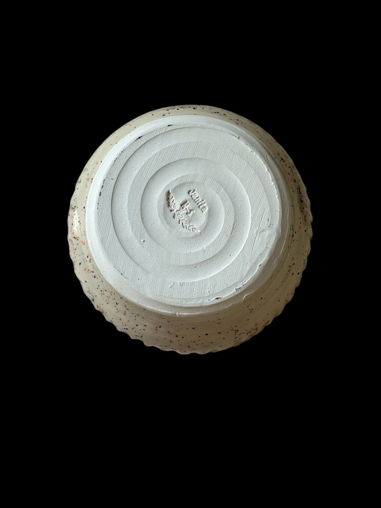 Small Fluted Candy Dish #5 with Multicolor Speckled Beige Glaze