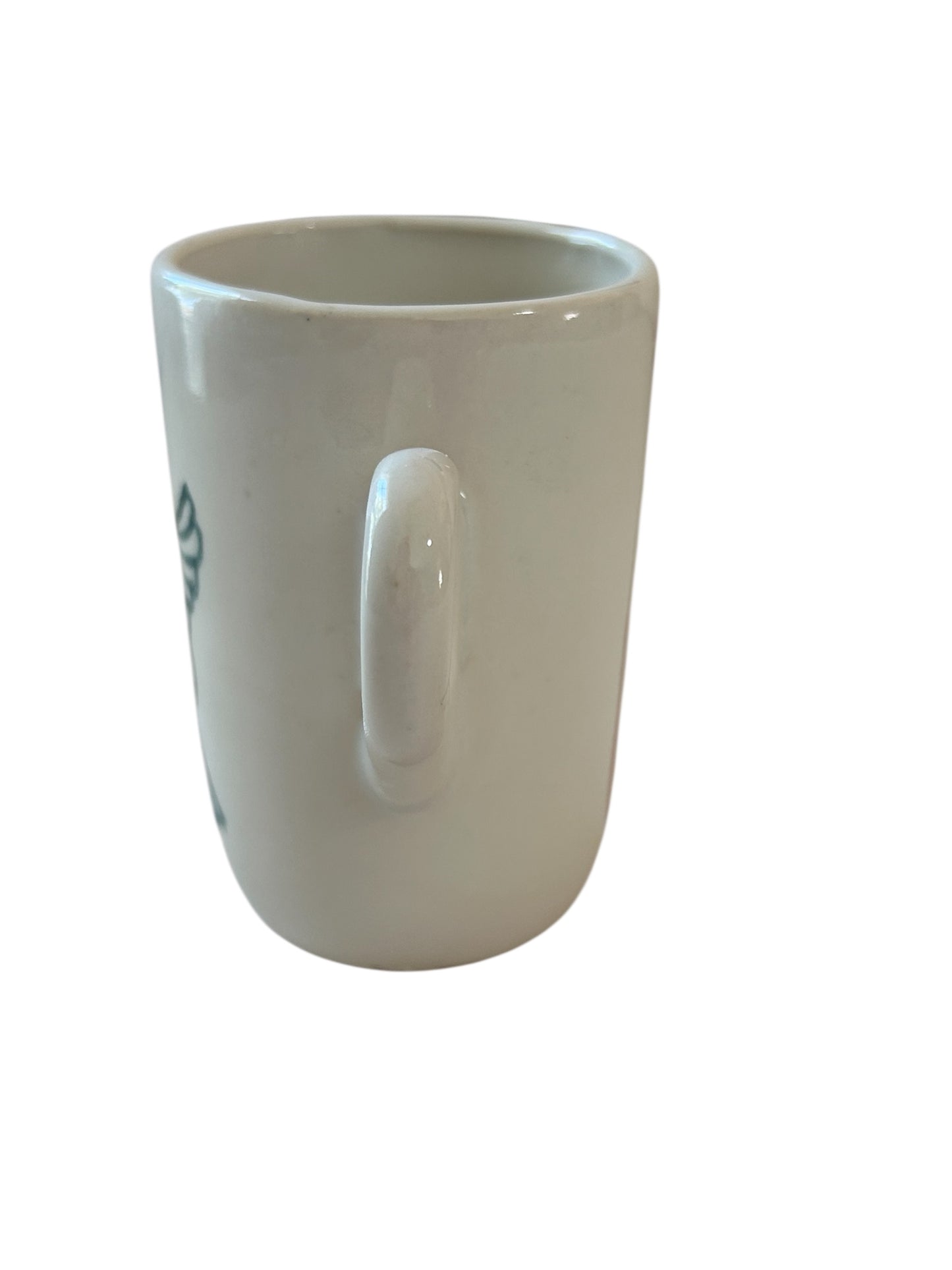 Slip Cast Minimalism Espresso Mug #1 with Crane and Seashell