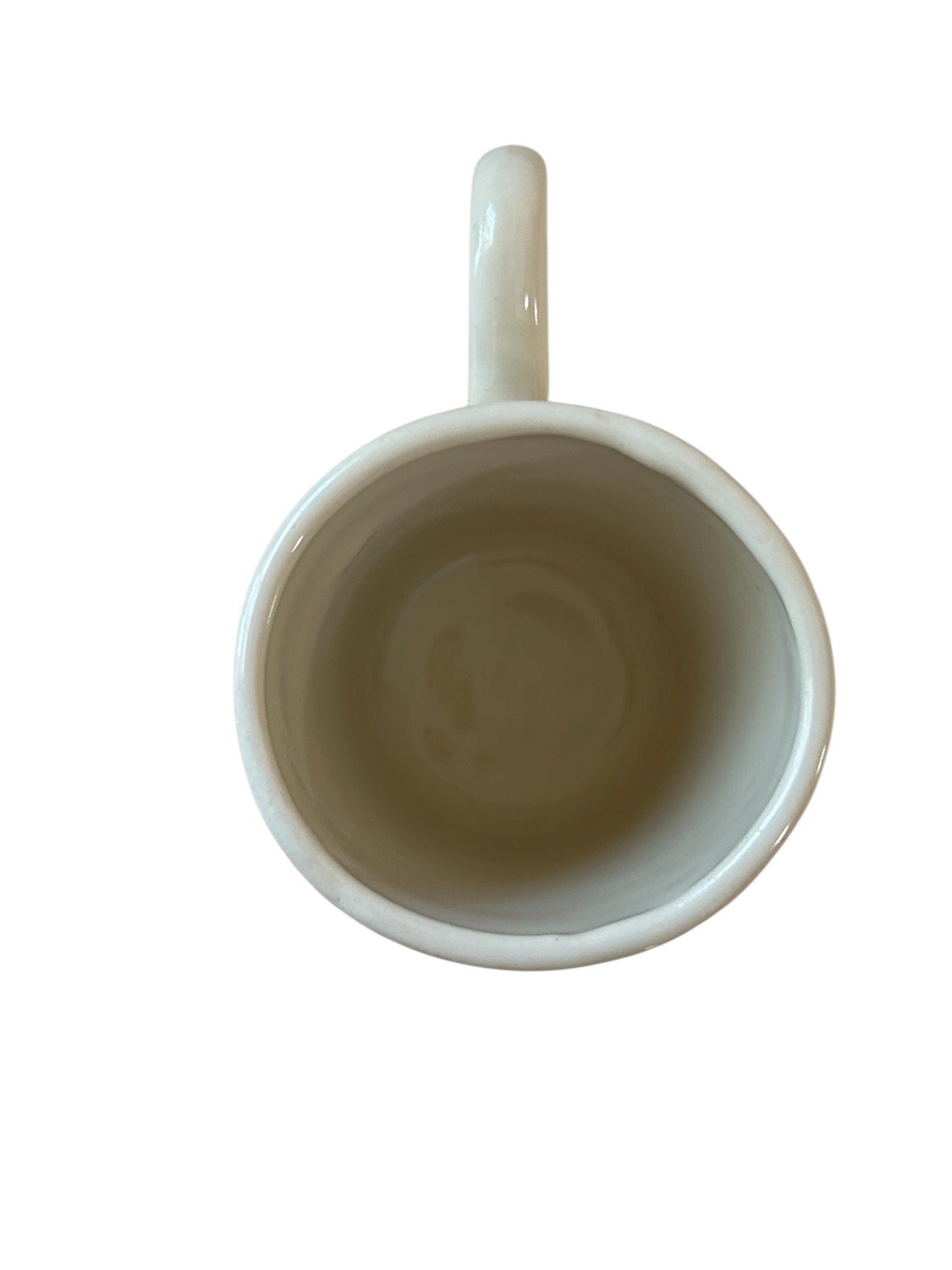 Slip Cast Minimalism Espresso Mug #1 with Crane and Seashell