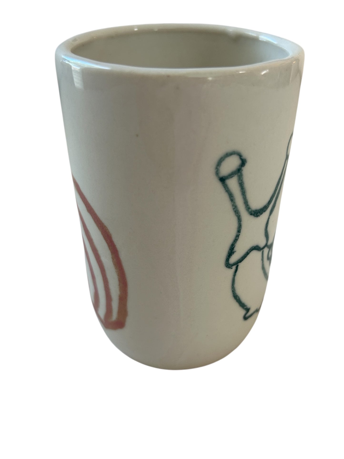Slip Cast Minimalism Espresso Mug #2 with Snail and Clamshell