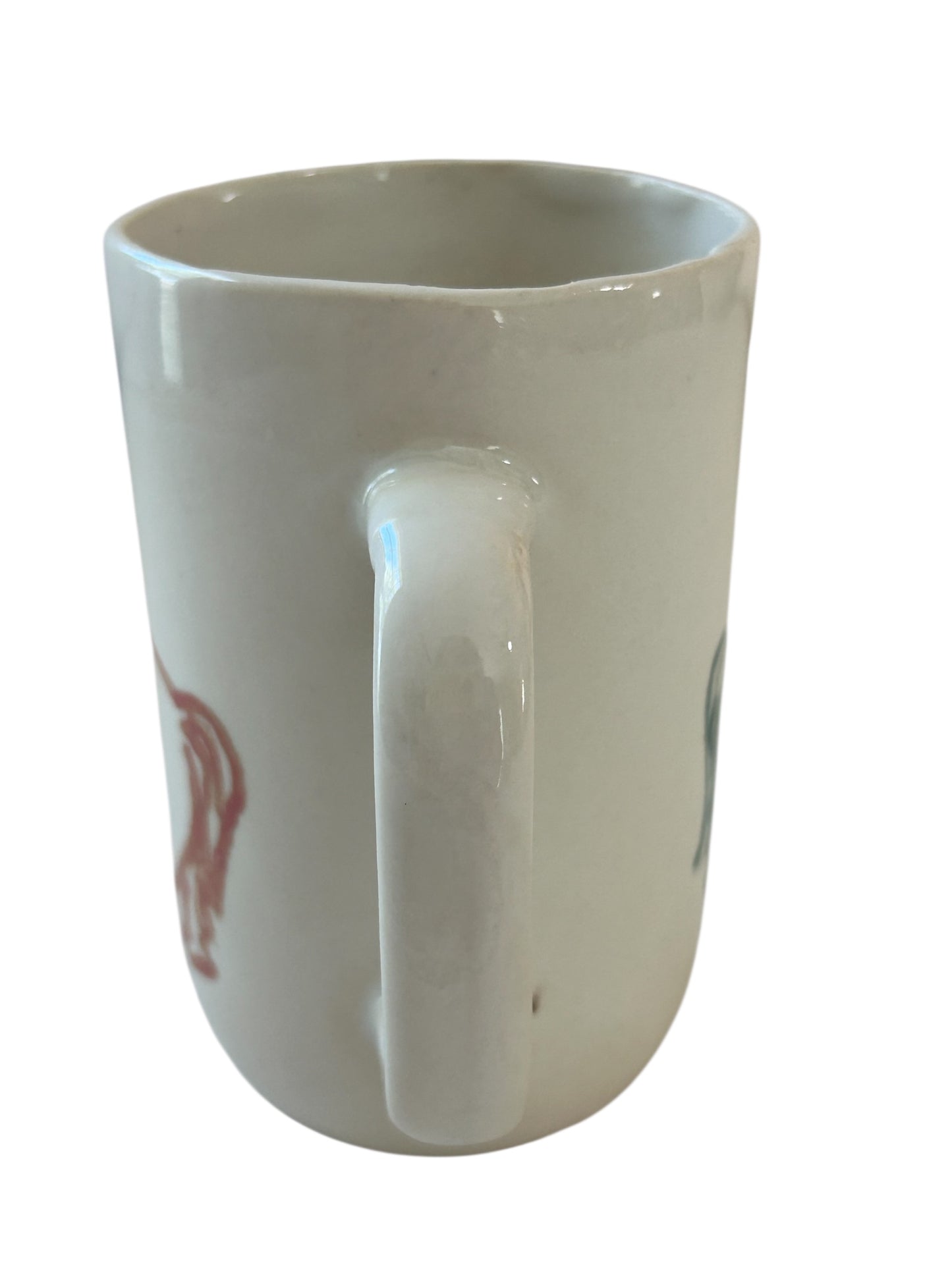 Slip Cast Minimalism Espresso Mug #4 with Handpainted Horses