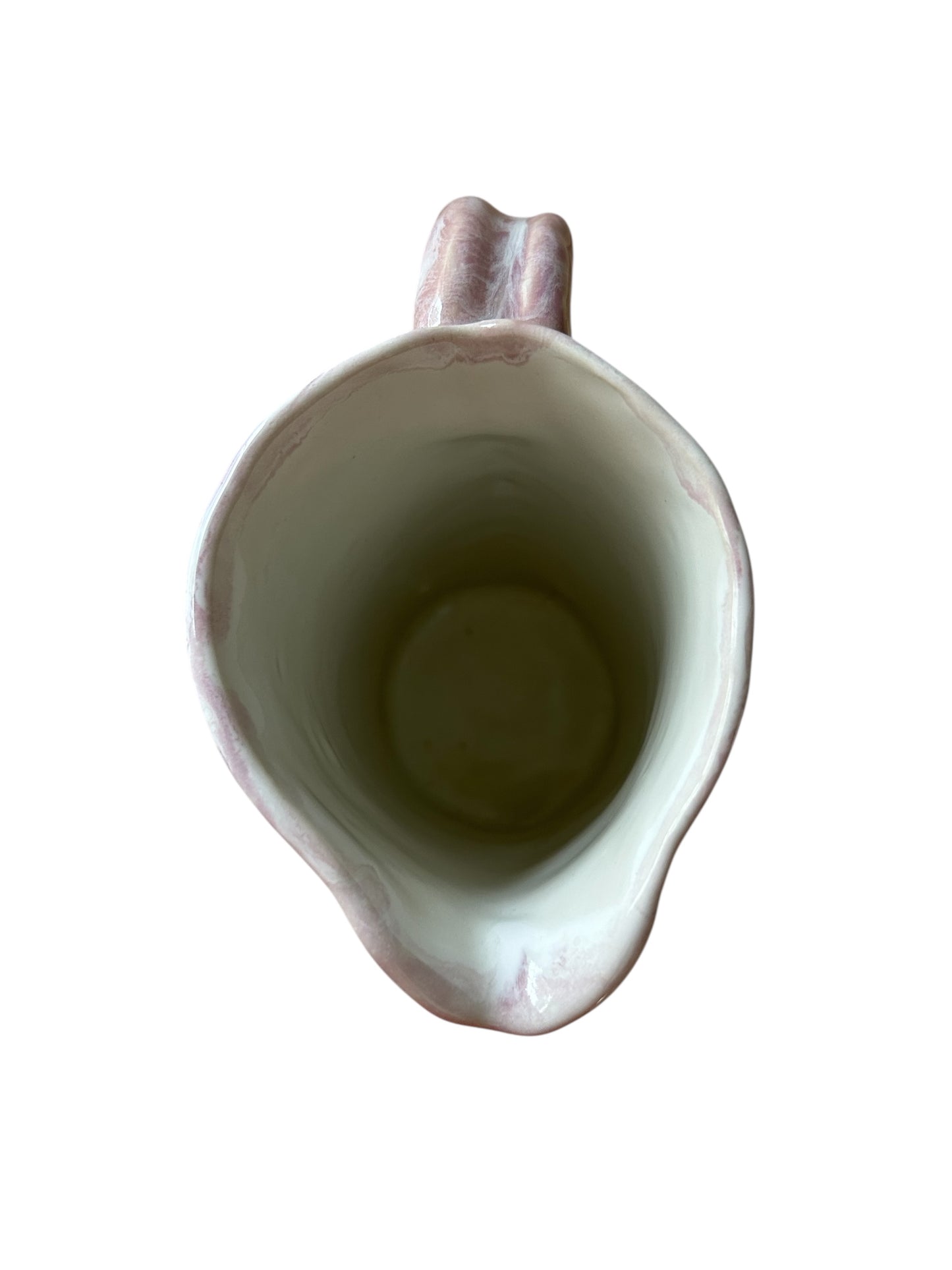 Throated Textured Pitcher #2 in Lilac Cream