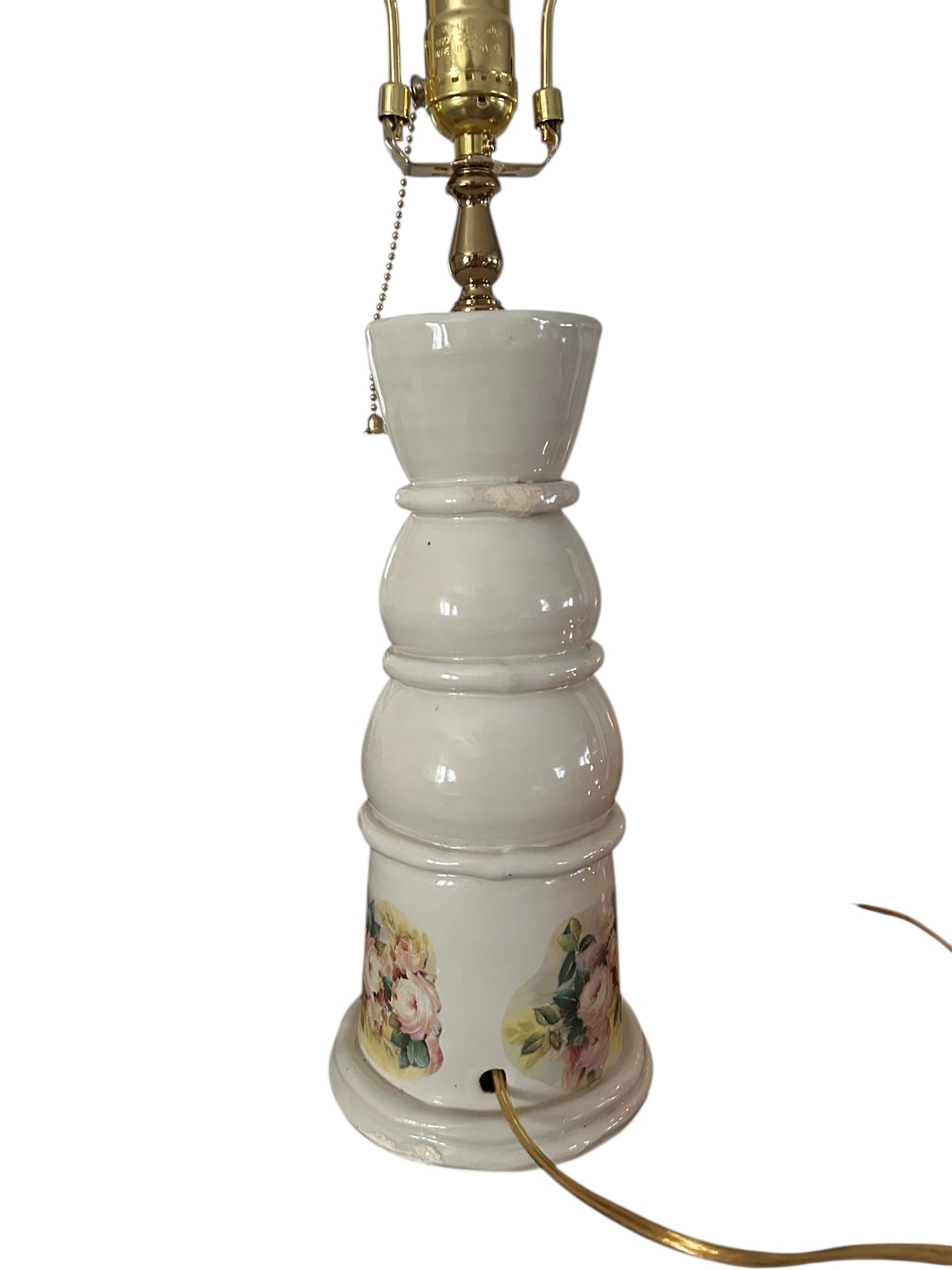Victorian Table Lamp #2 with Blush Pink Roses