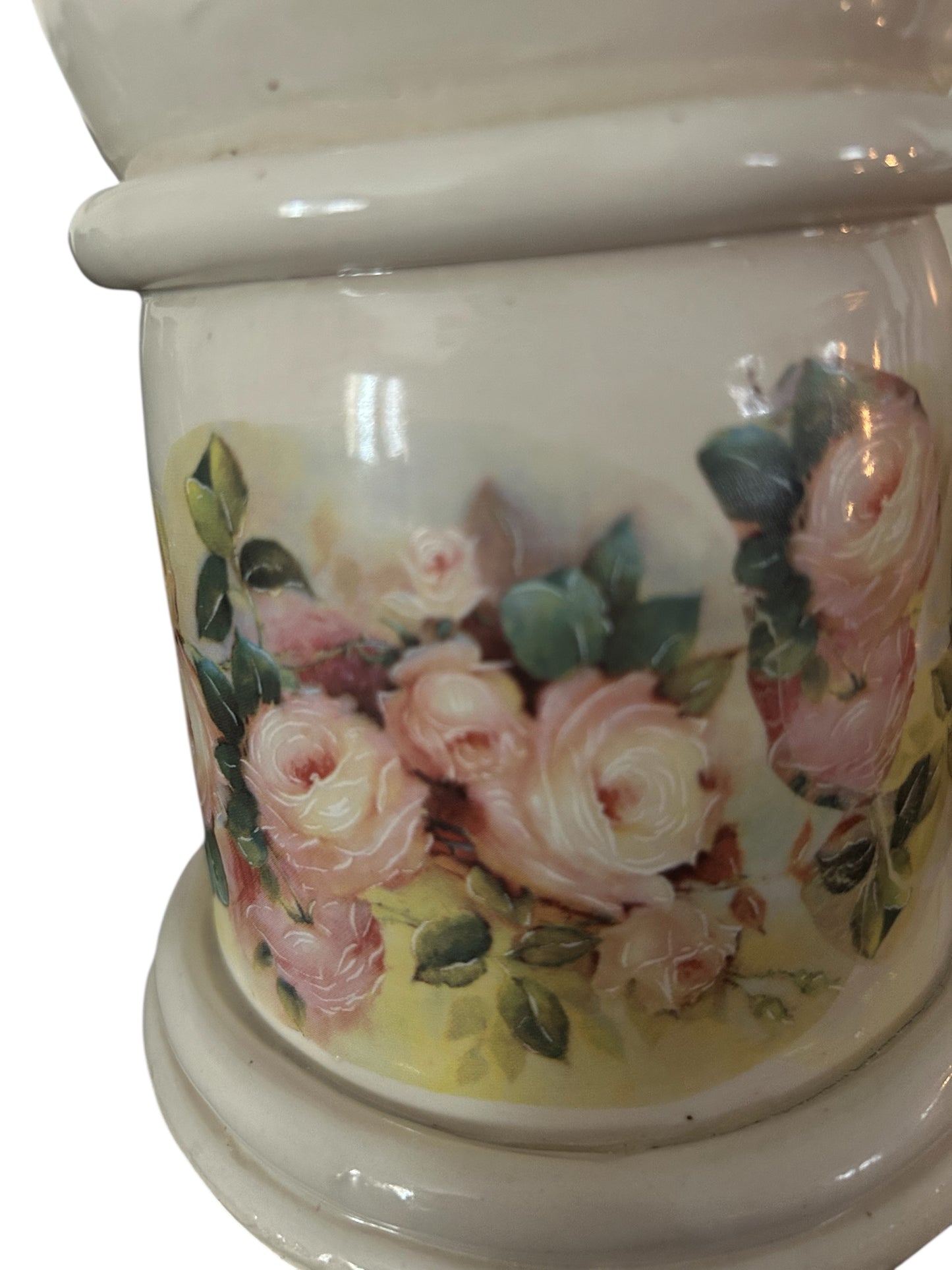Victorian Table Lamp #2 with Blush Pink Roses
