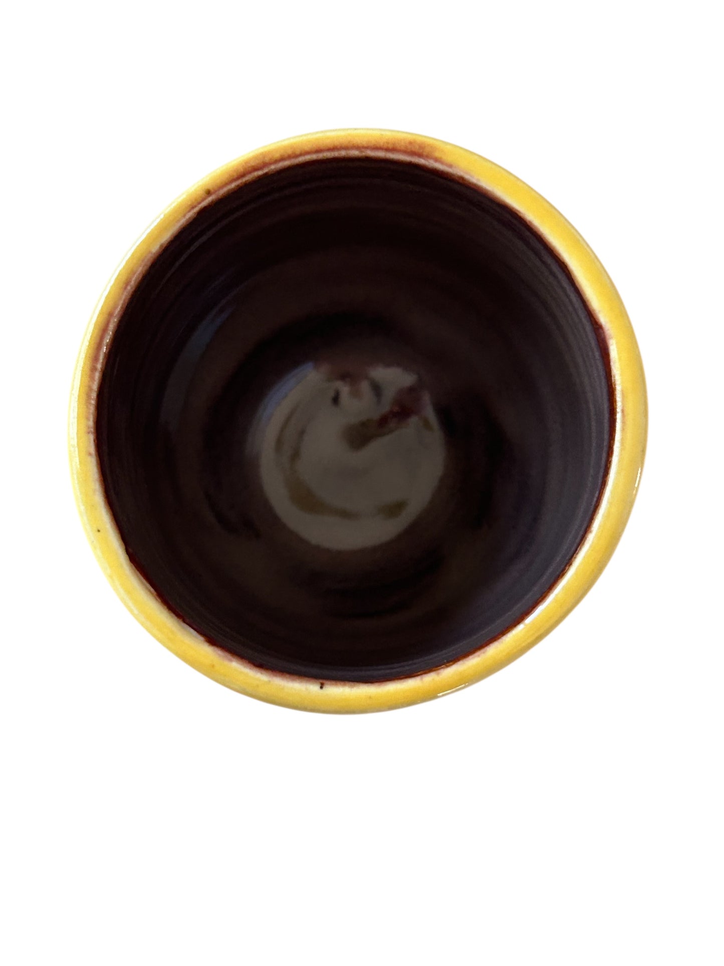 Small Carved Cup #4 with Sunset Design in Rainbow