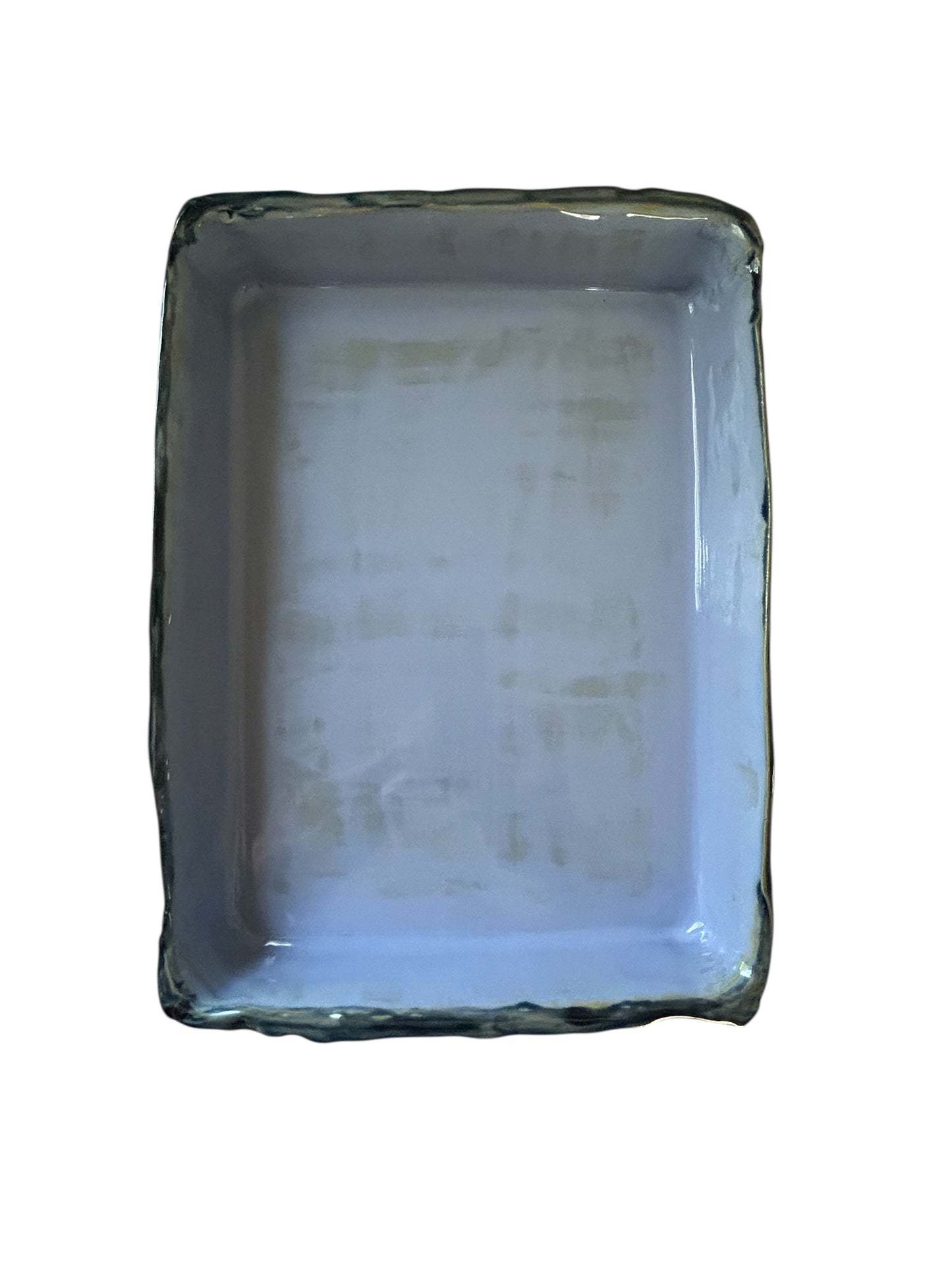Large Baking Pan #30 with Scandinavian Scrolls in Winter Blue