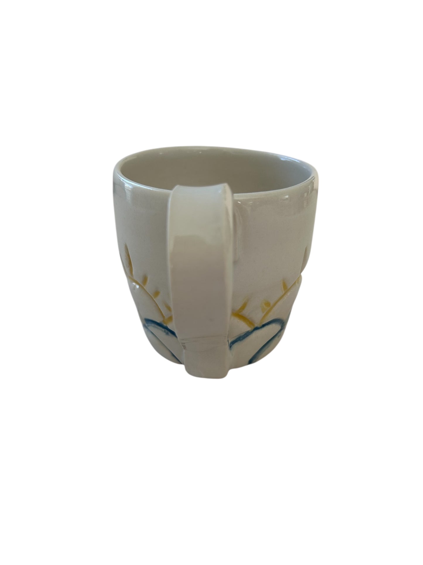 Carved Minimalism Mug #1 with Sun and Cloud Designs