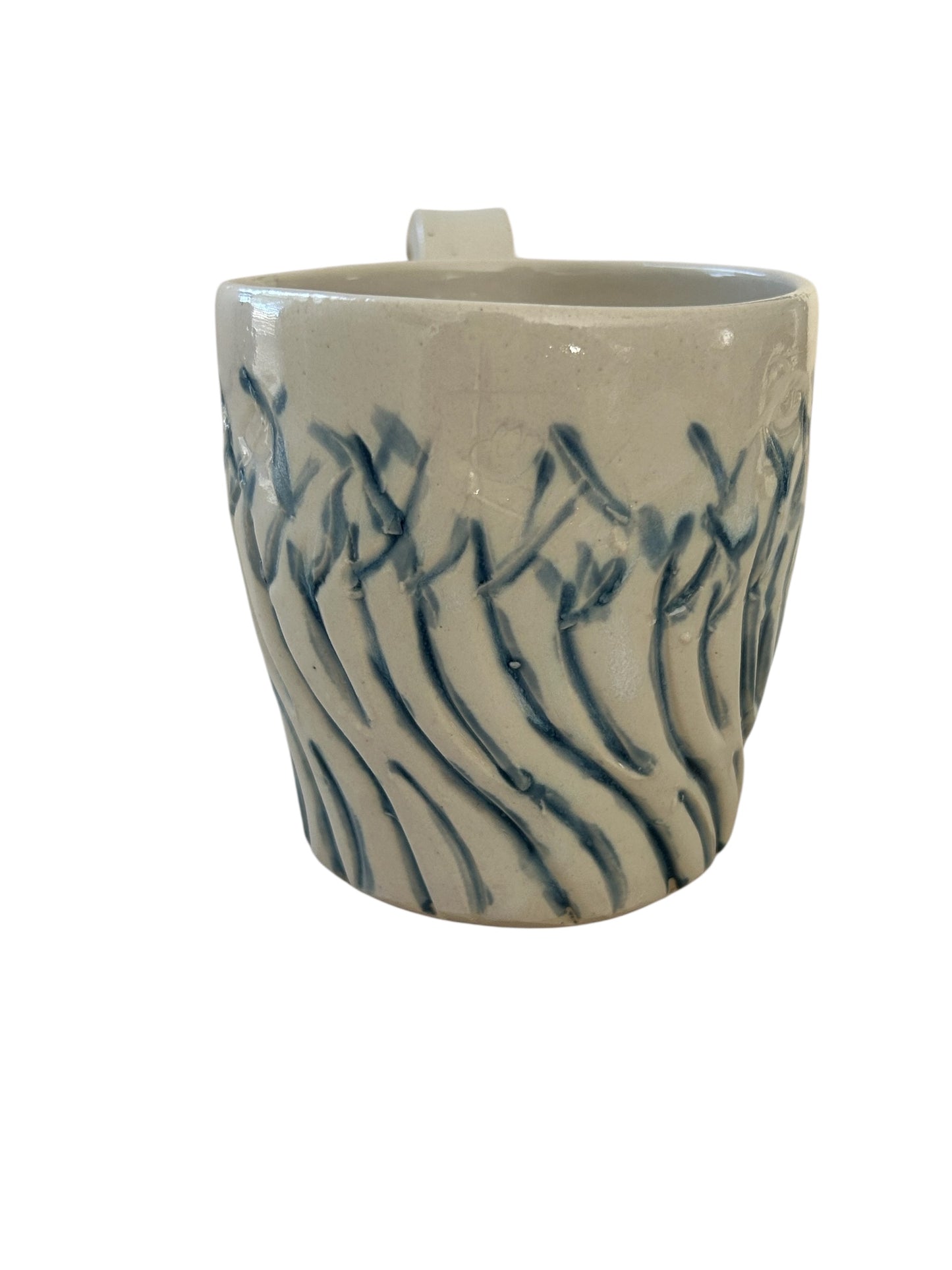 Carved Minimalism Mug #3 with Abstract Bare Winter Trees Designs