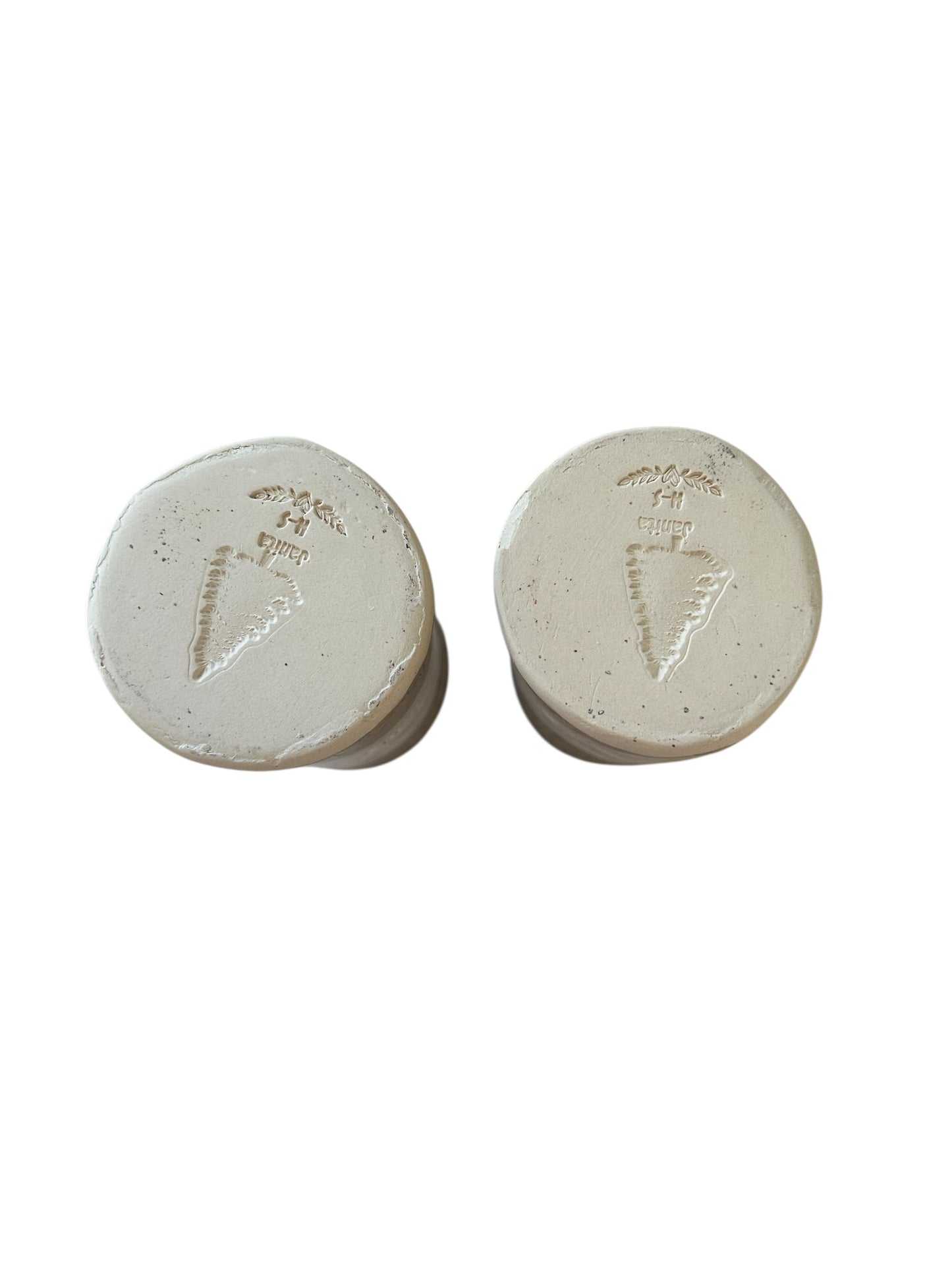 Set of 2 Tall Textured Tumblers #2 with Winter Trees and Mountains in Toasted Sage