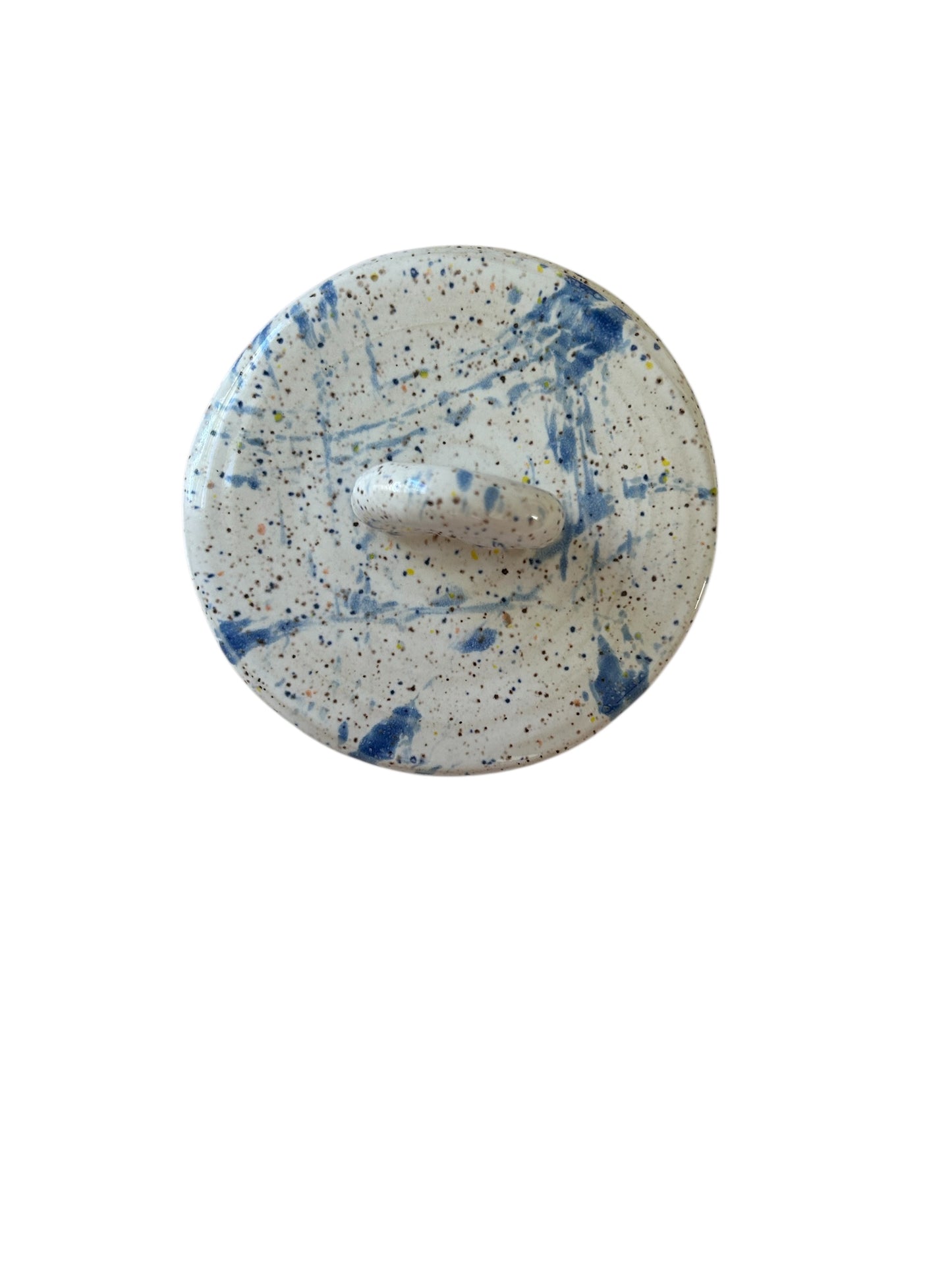 Brushed Jar #43 with Lid on Speckled Clay