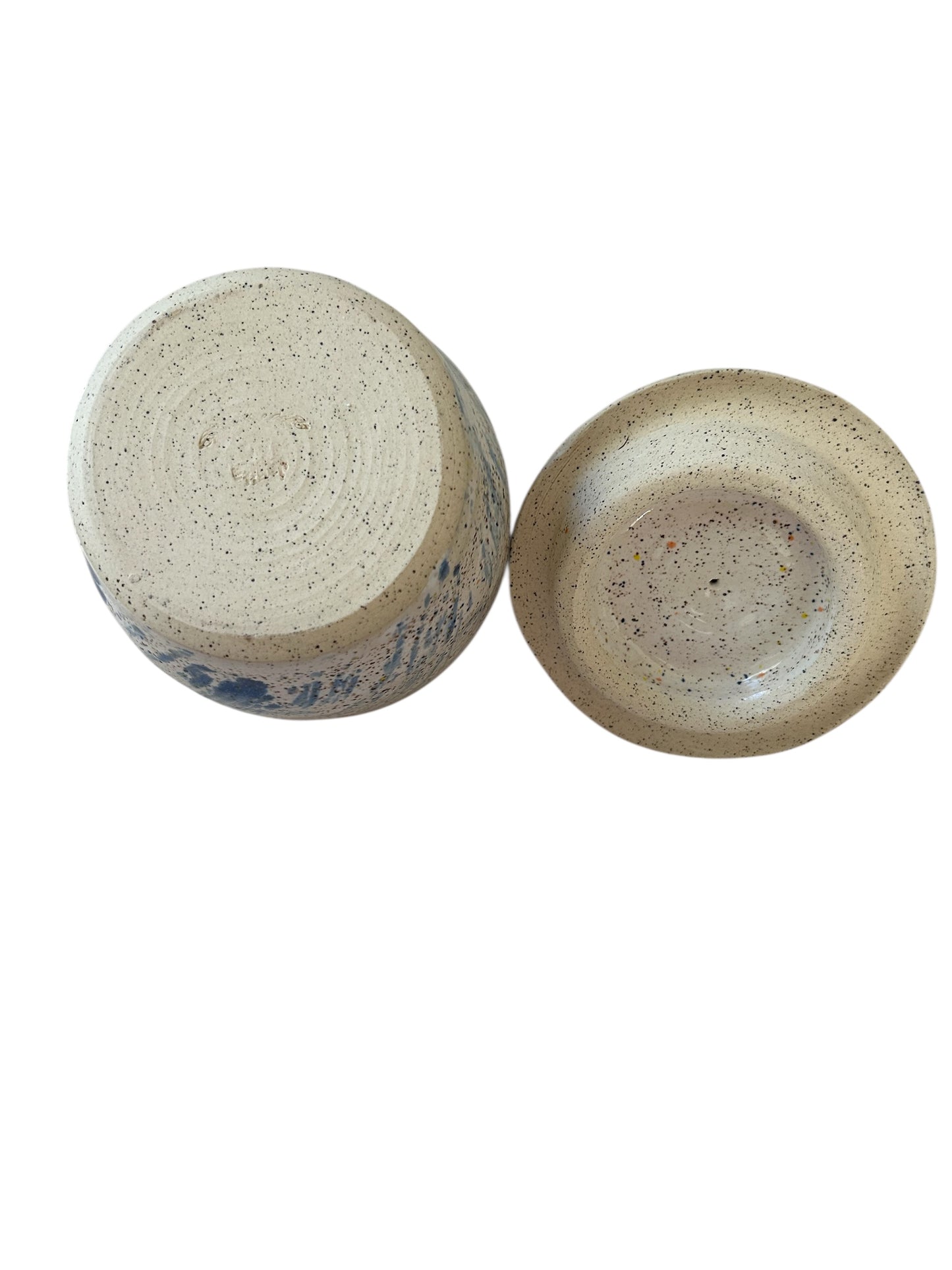 Brushed Jar #43 with Lid on Speckled Clay