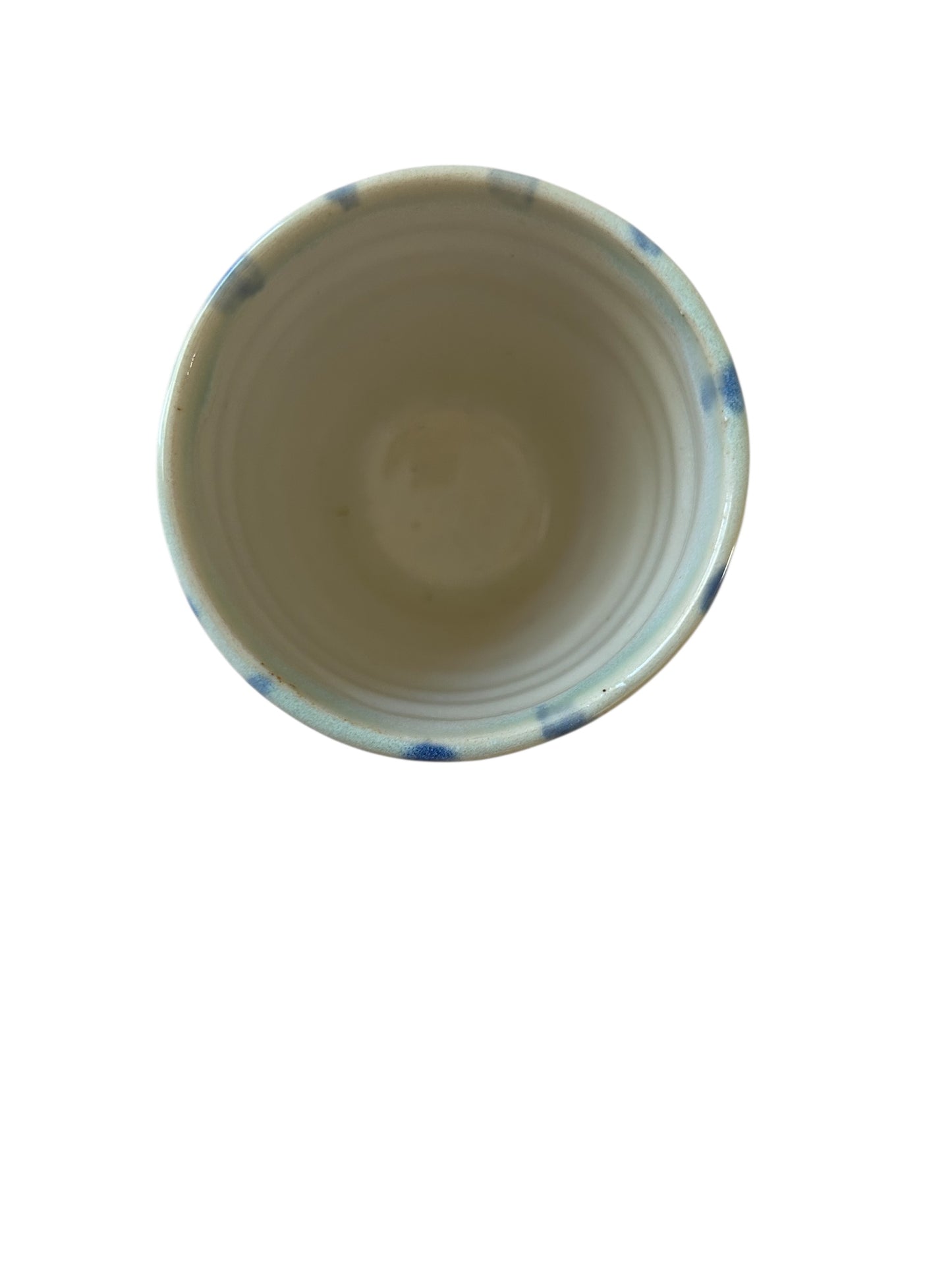 Small Wheel-Thrown Juice Cup #23 with Peacock Glaze