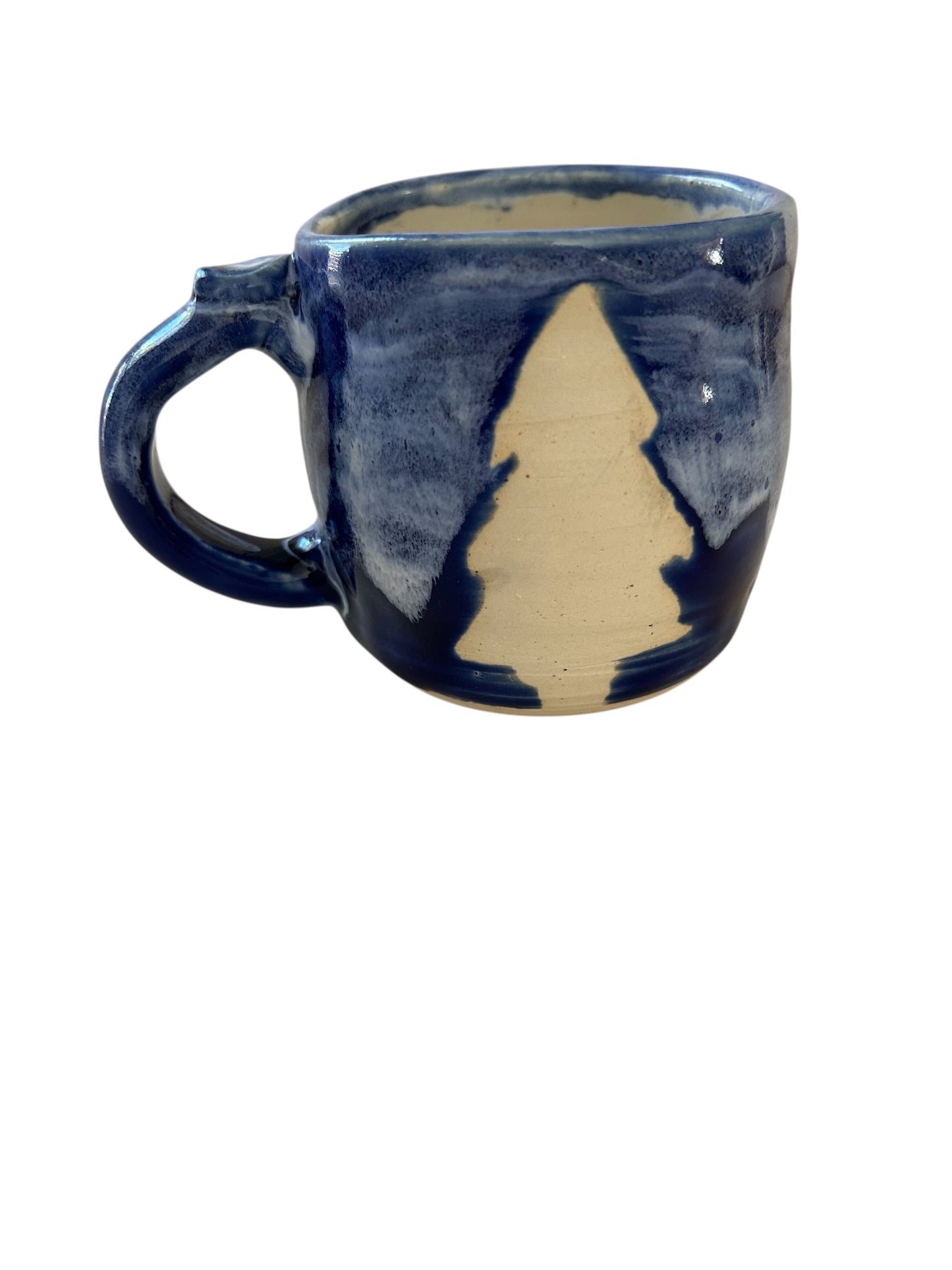 Chubby Mug #19 with Color Blocked Winter Tree Designs