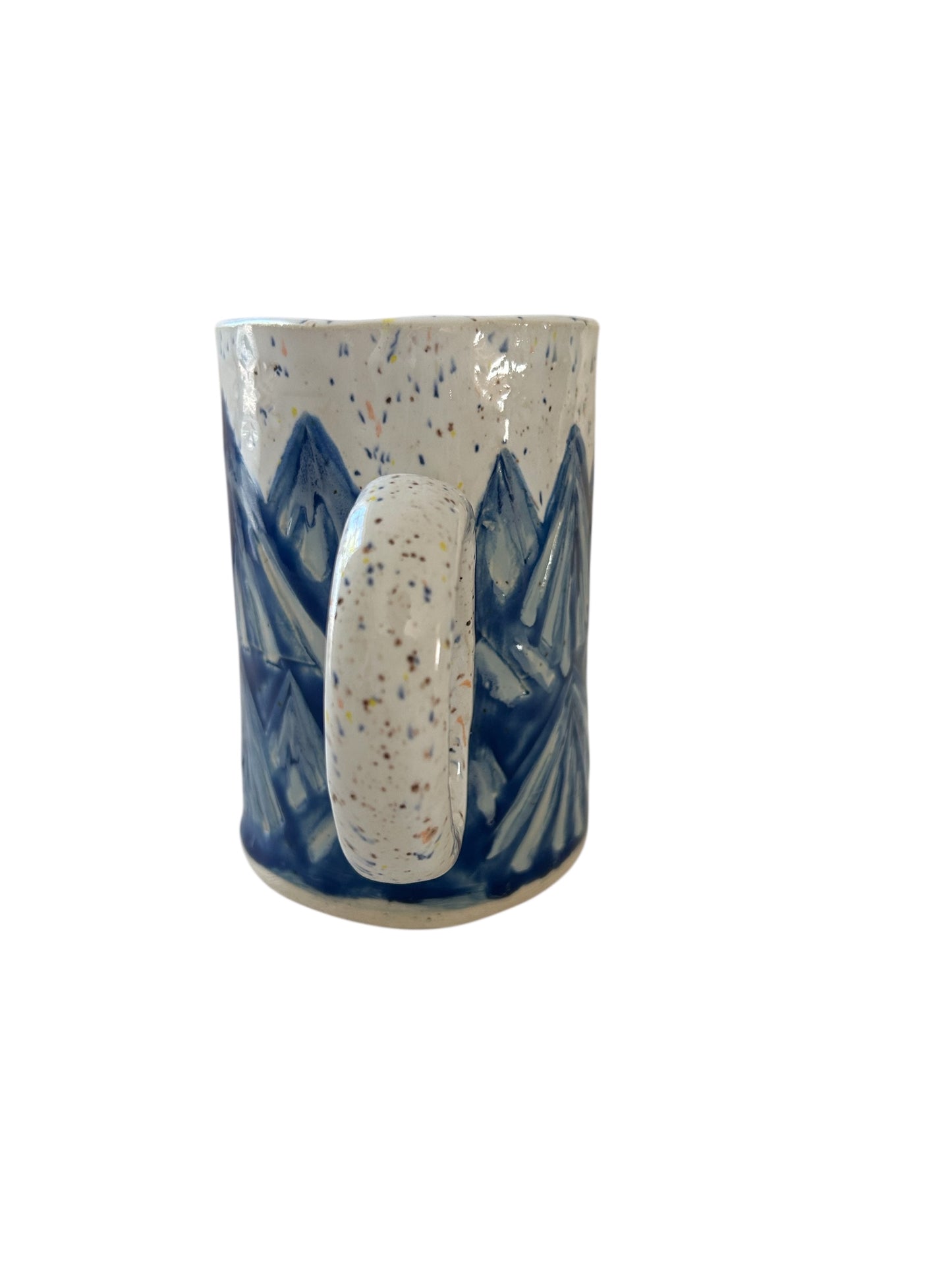Abstract Mountains Mug #41 with Speckled Glaze