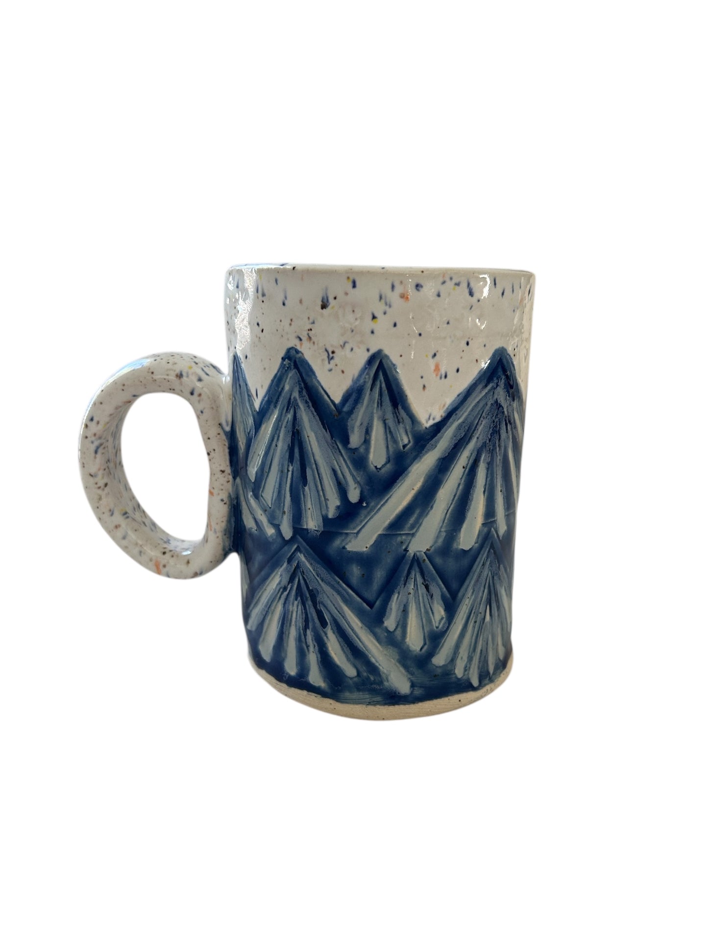 Abstract Mountains Mug #41 with Speckled Glaze