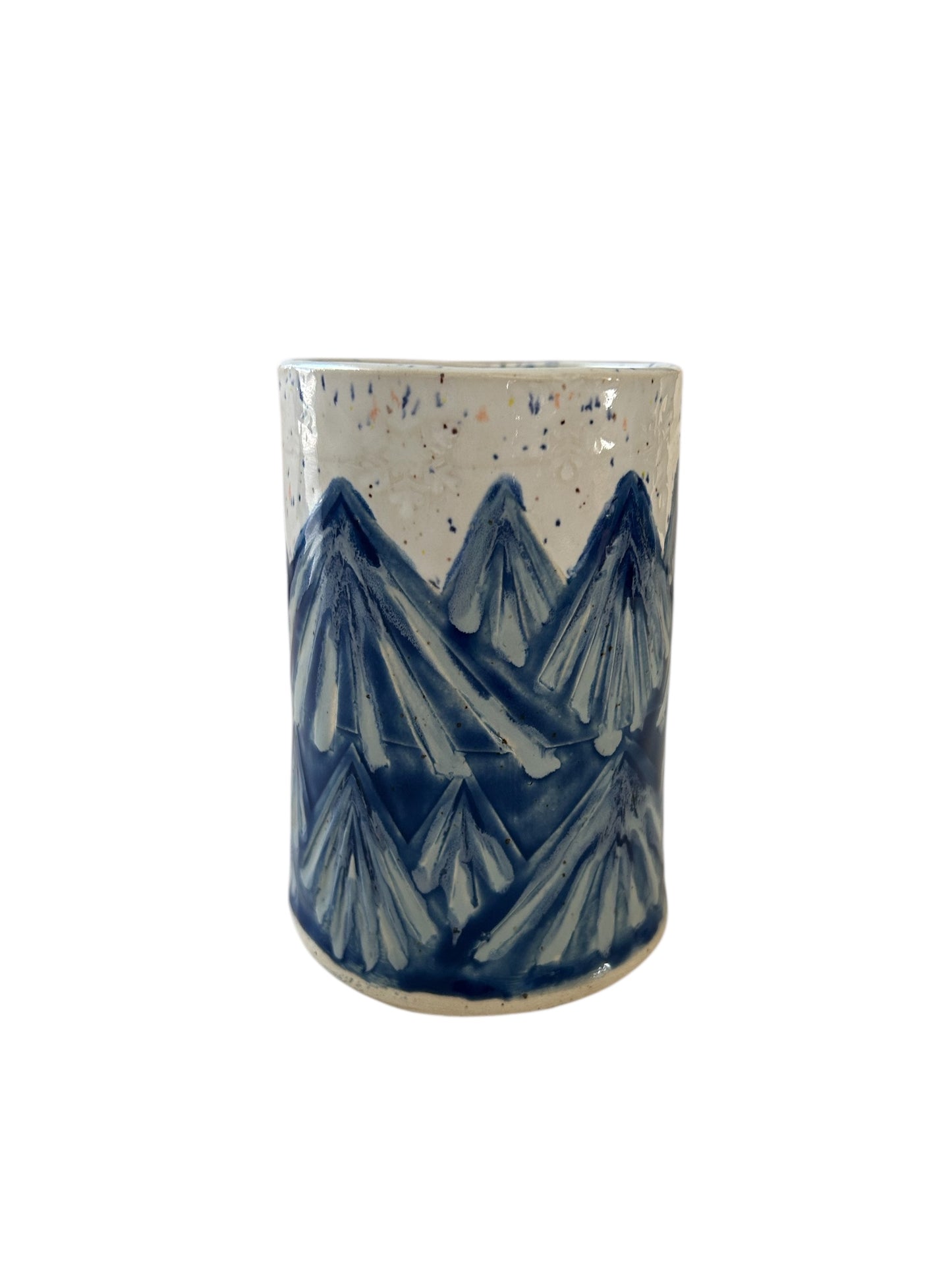 Abstract Mountains Mug #41 with Speckled Glaze