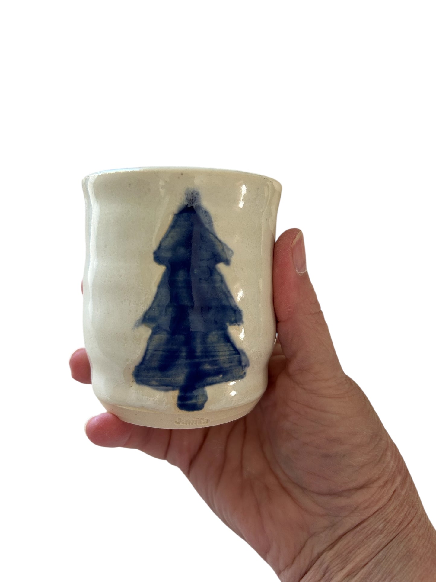 Complete Winter Trees Dinnerware Set #16 with Color Blocked Tree Designs