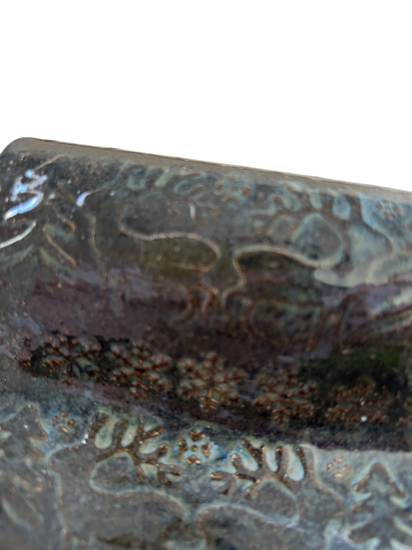 Handmade Textured Sponge Holders #47 with Evergreen and Pinecones or Deer and Trees Designs