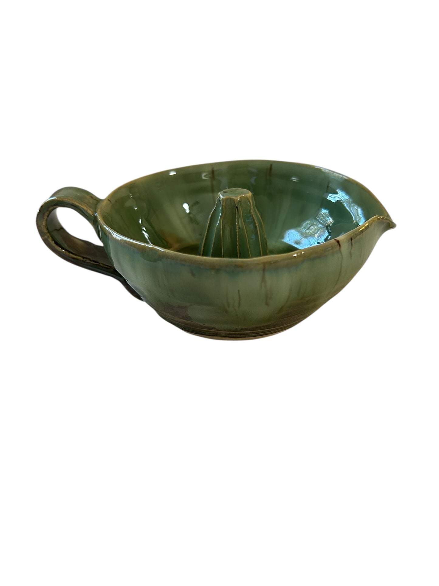 Citrus Juicer #2 with Handle and Spout in Aspen Green