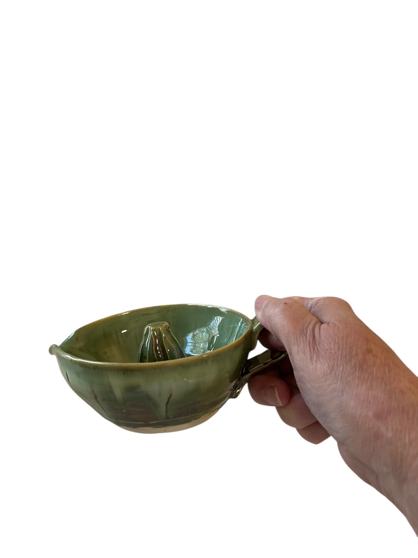 Citrus Juicer #2 with Handle and Spout in Aspen Green