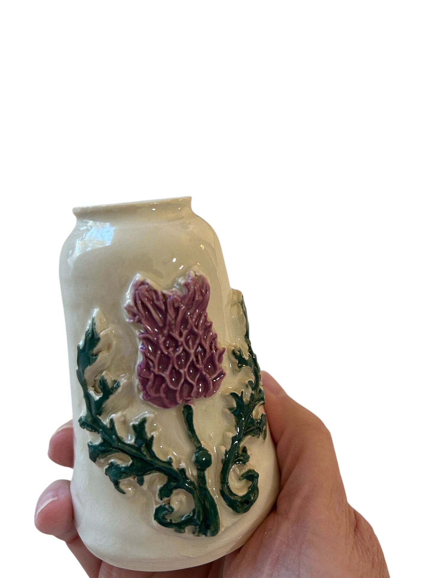 Small Scottish Thistle Bud Vase #16