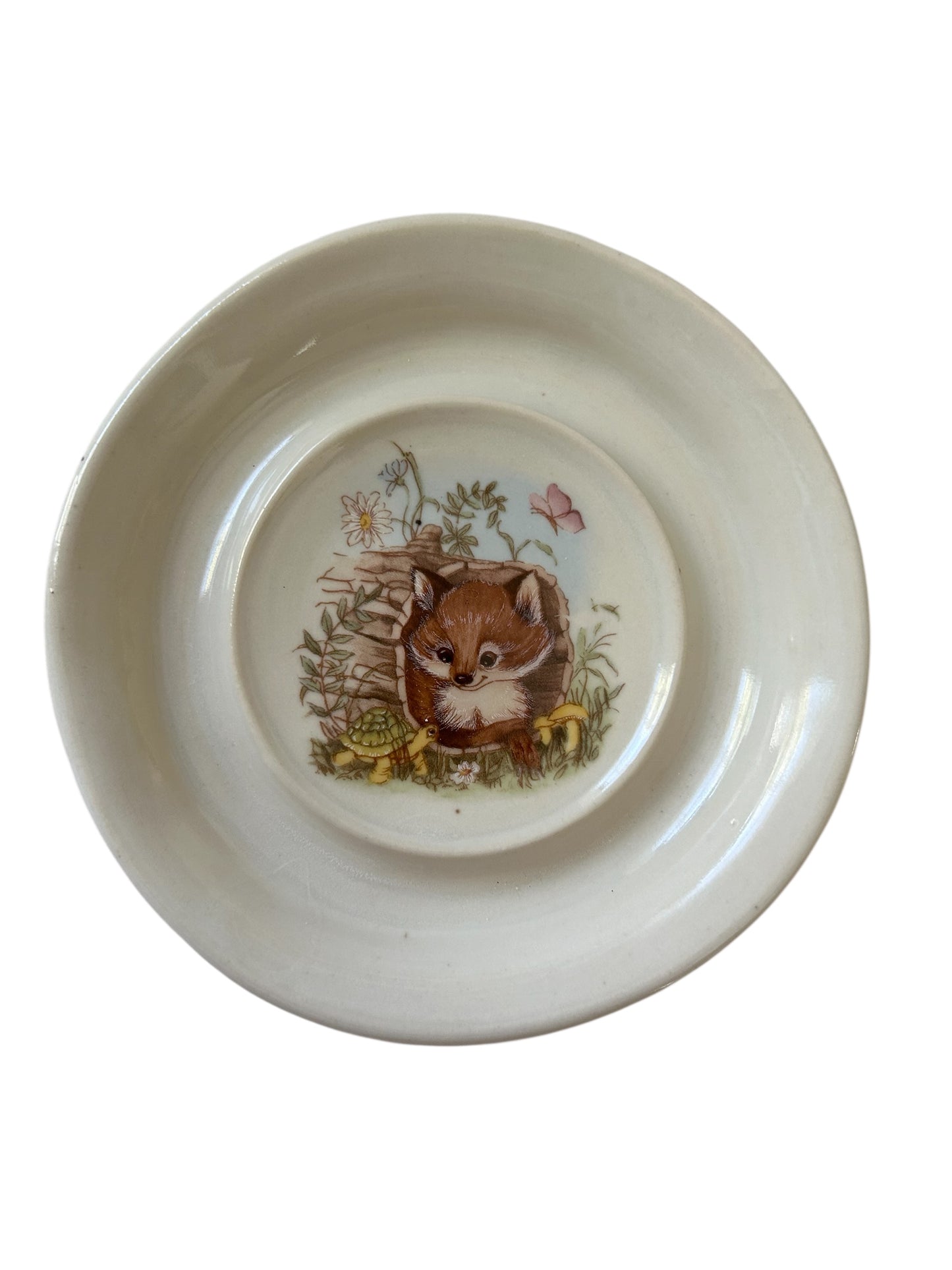 Woodland Tea Cup #45 with Cute Fox and Turtle Designs