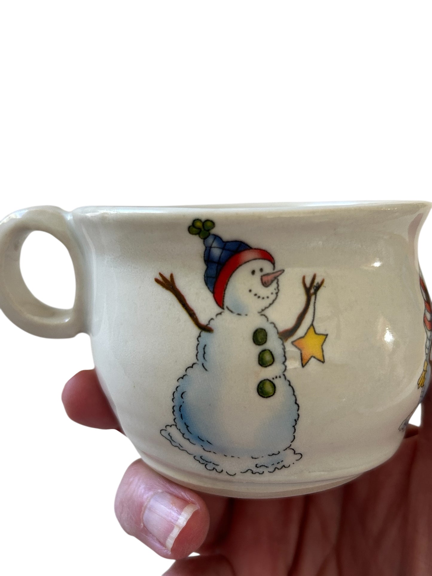 Winter Snowmen Tea Cup #46 with Saucer