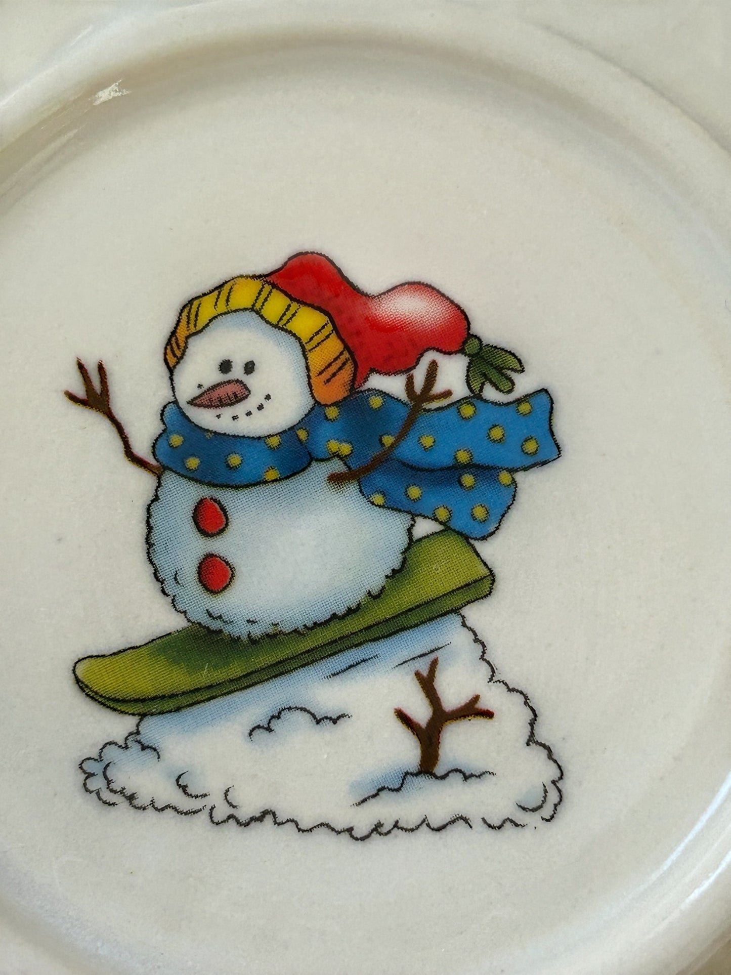 Winter Snowmen Tea Cup #46 with Saucer