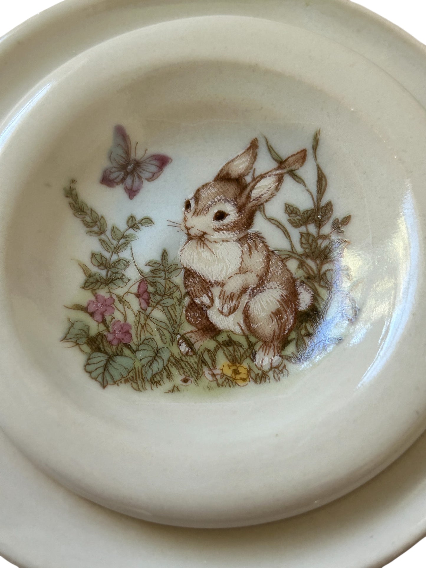 Woodland Tea Cup #47 with Cute Bunny and Butterfly Designs