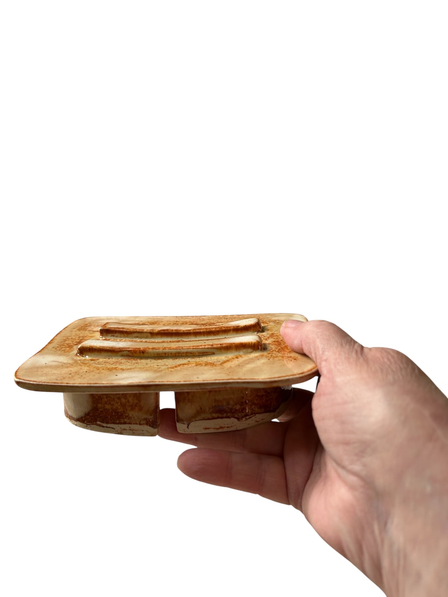Pedestal Soap Dish #52 in Deep Sienna Speckle