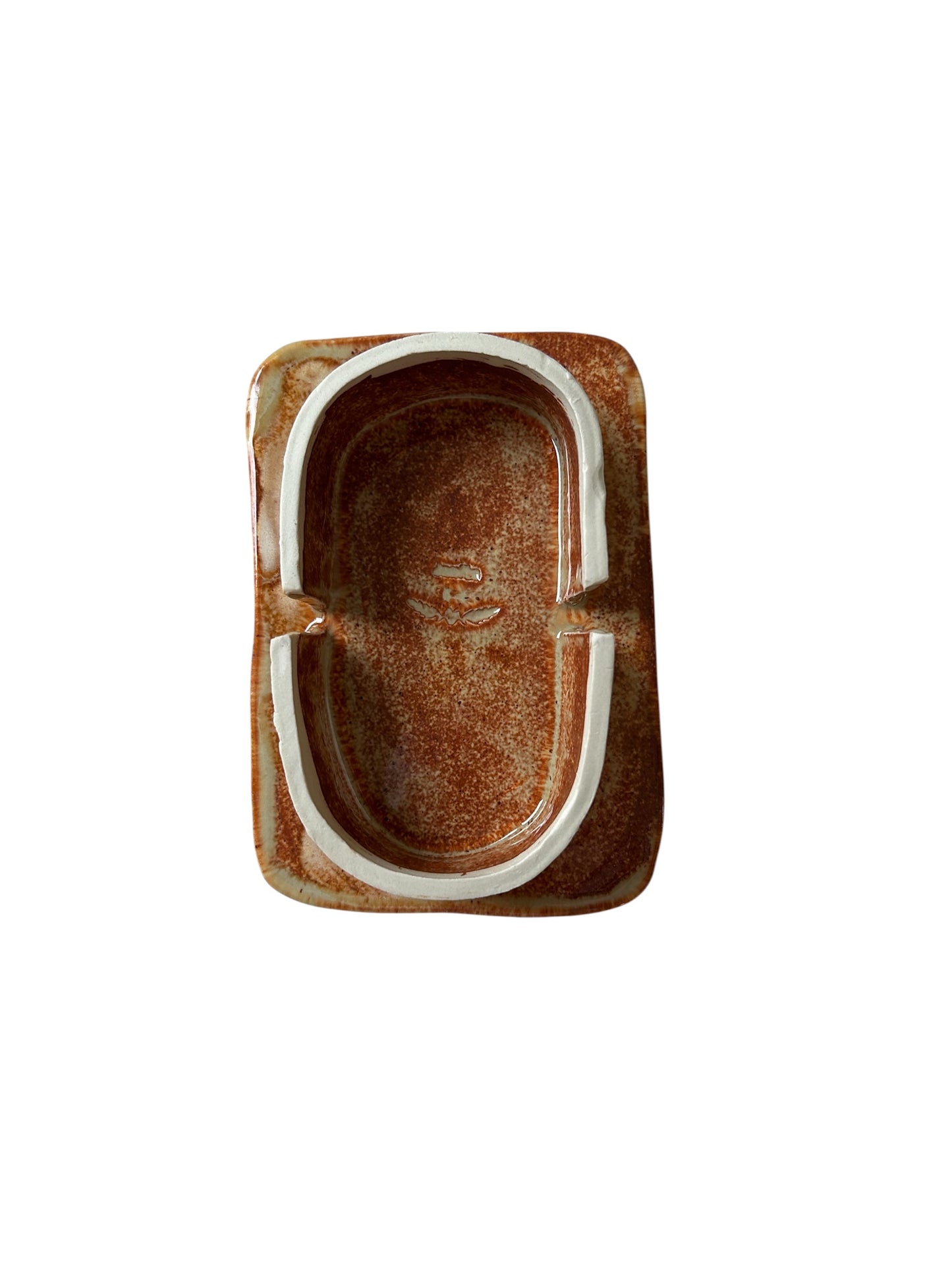 Pedestal Soap Dish #52 in Deep Sienna Speckle