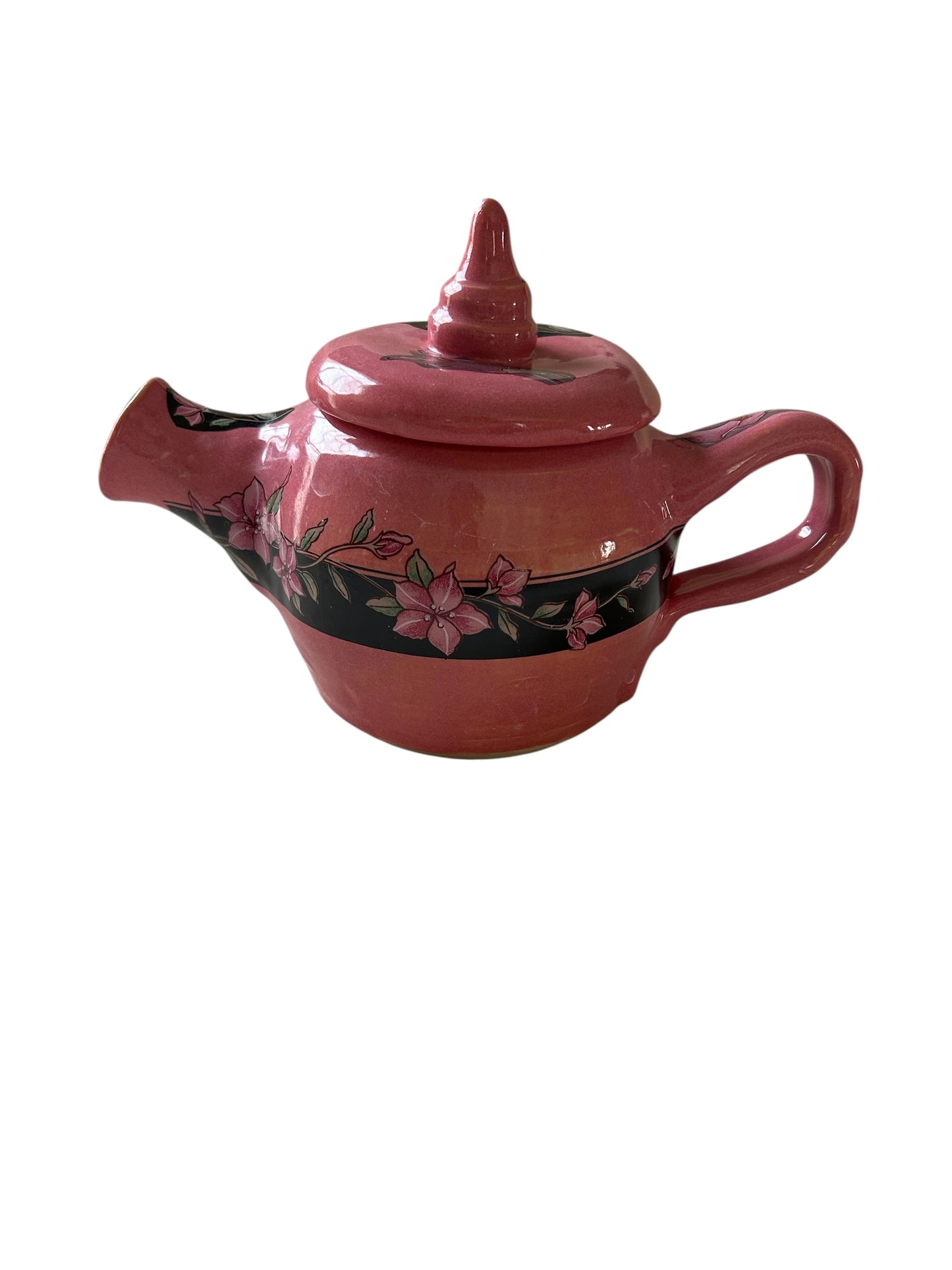 Six-Piece Tea Set #50 with Floral Scrolls Ceramic Decals