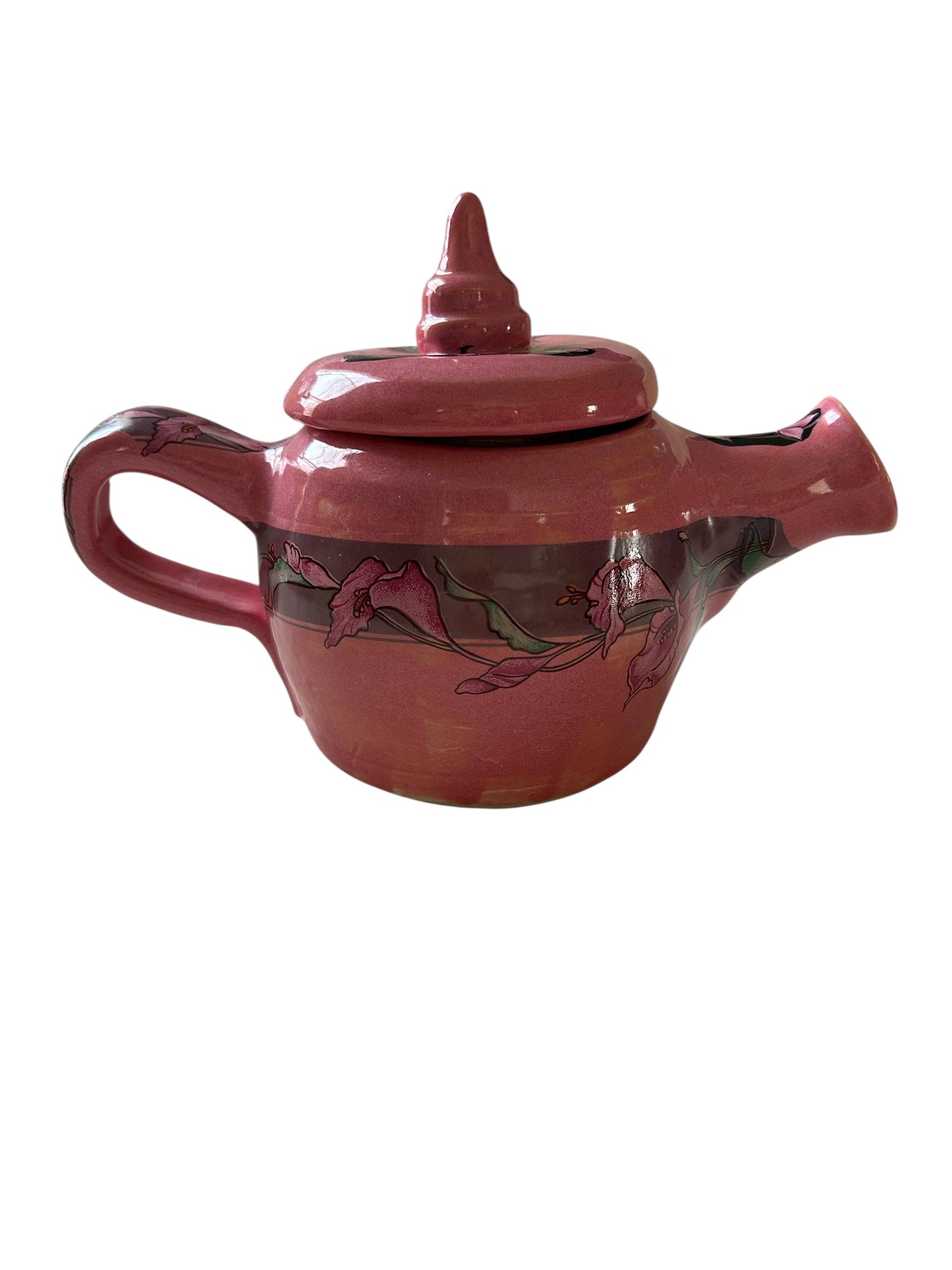 Six-Piece Tea Set #50 with Floral Scrolls Ceramic Decals