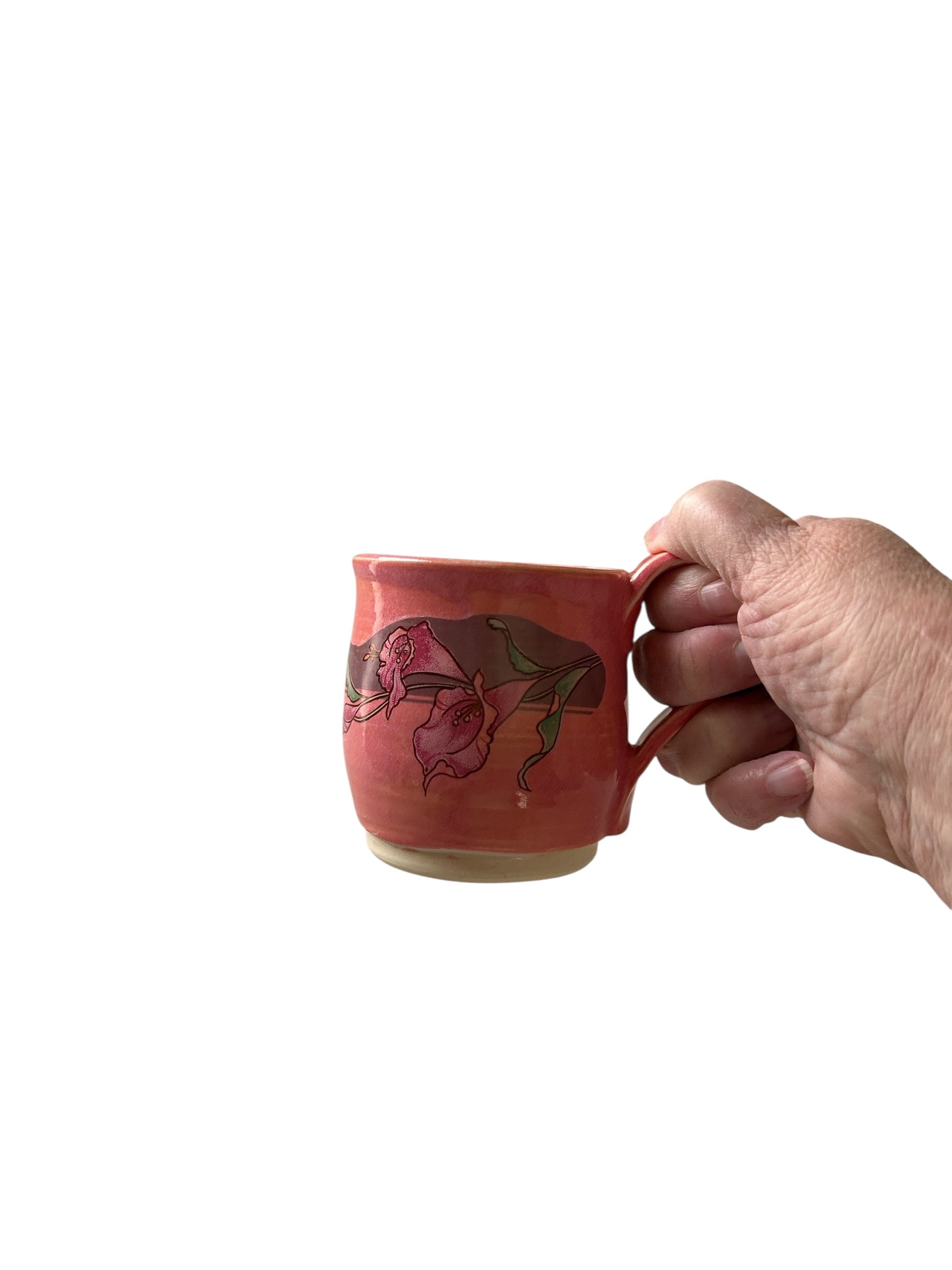 Six-Piece Tea Set #50 with Floral Scrolls Ceramic Decals
