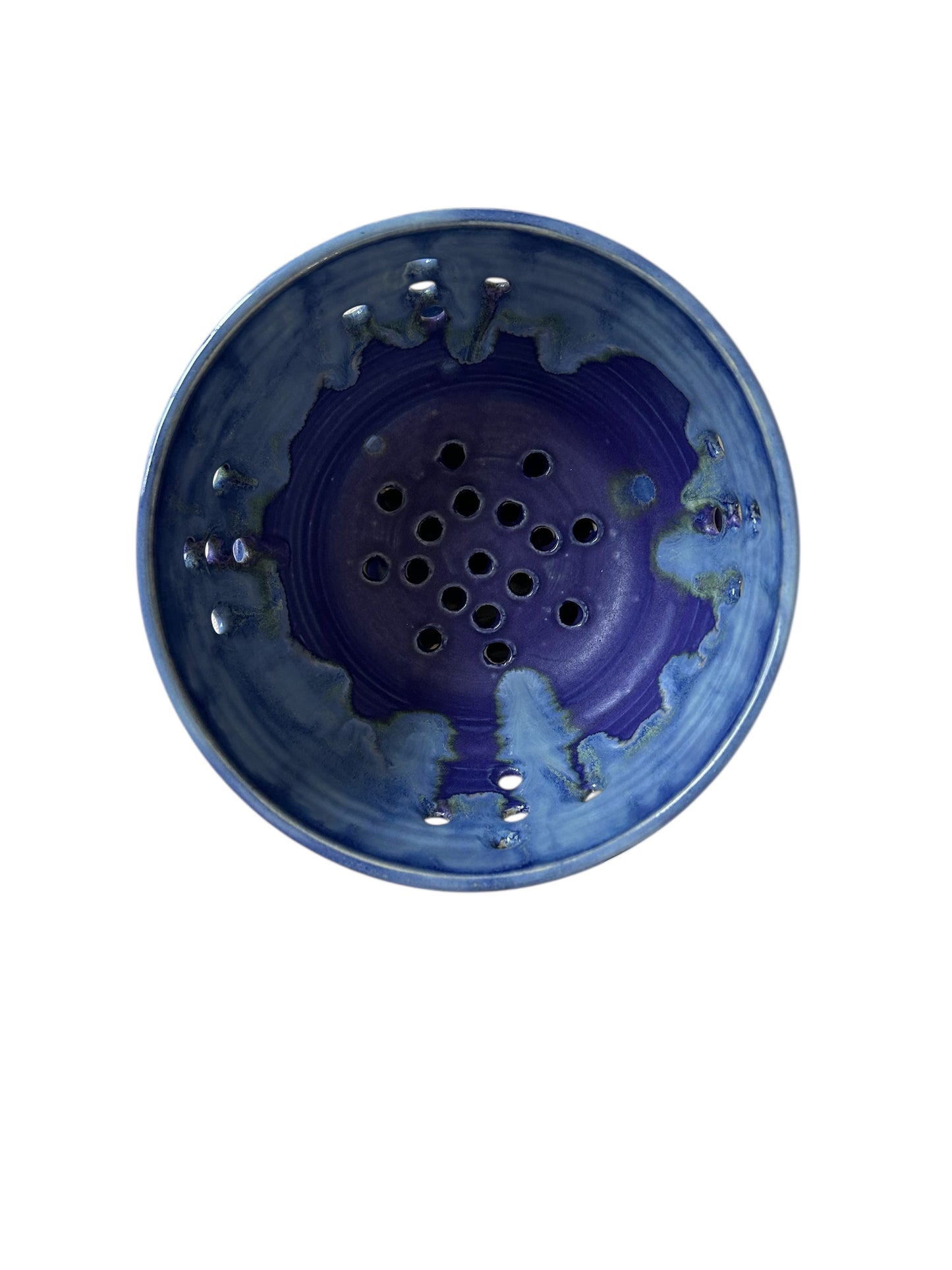 Berry Bowl #7 with Drip Plate in Aspen Blue