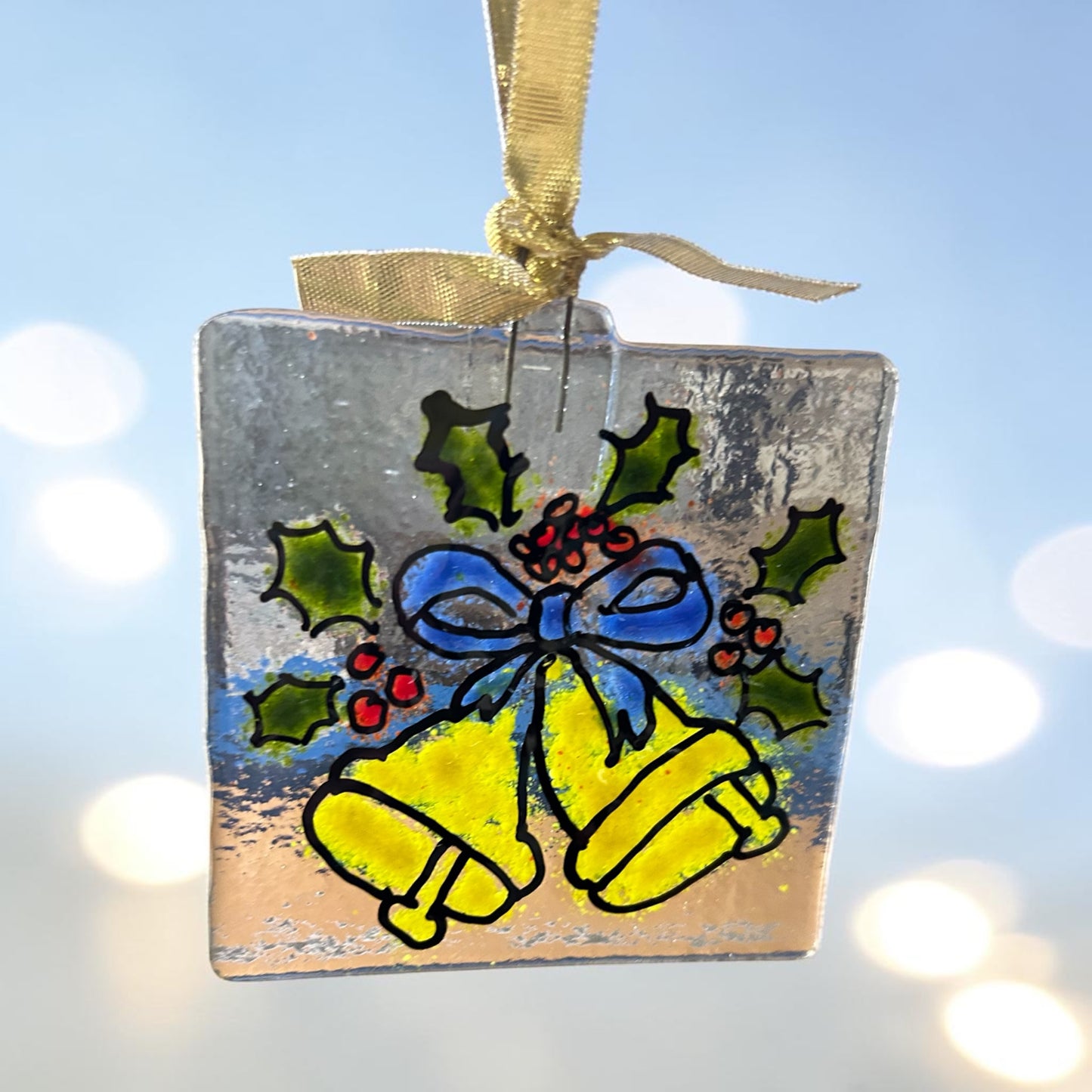 Homemade Fused Glass Frit Ornaments
