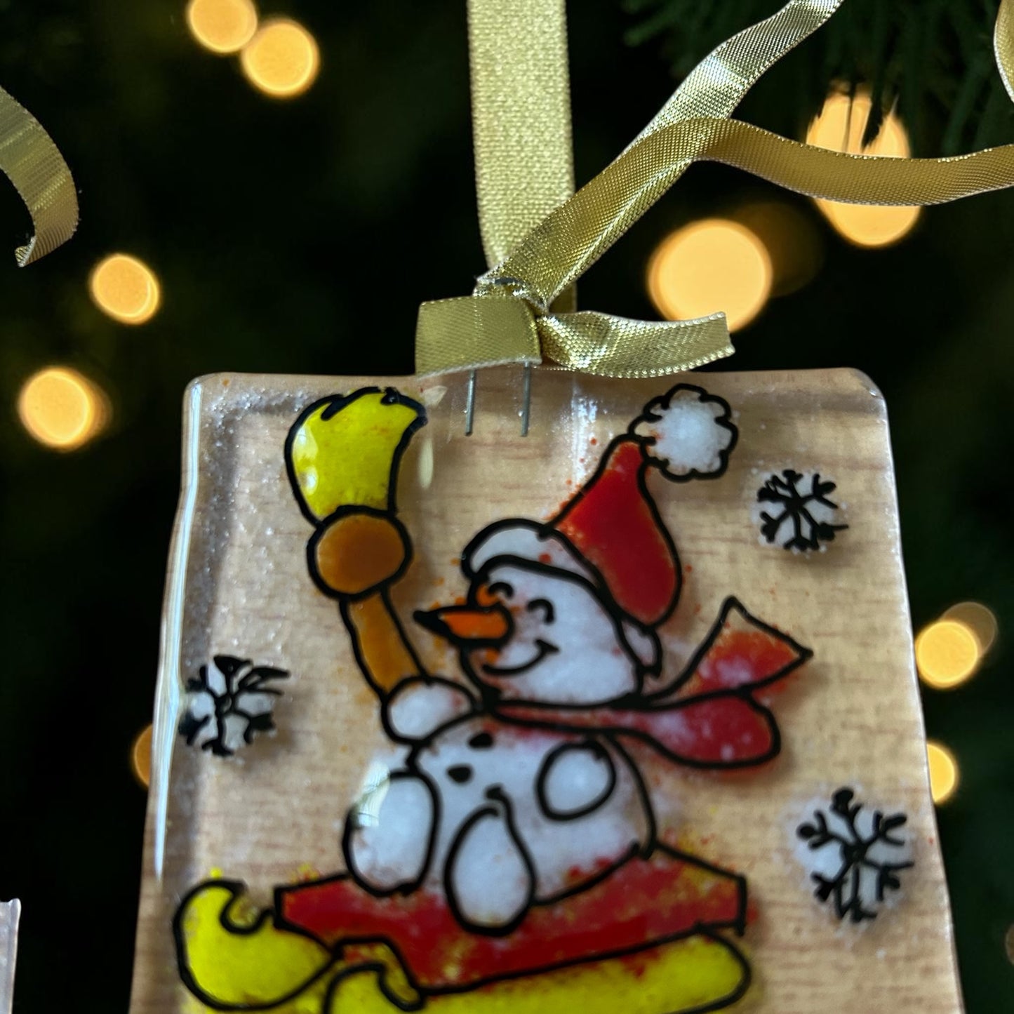 Homemade Fused Glass Frit Ornaments