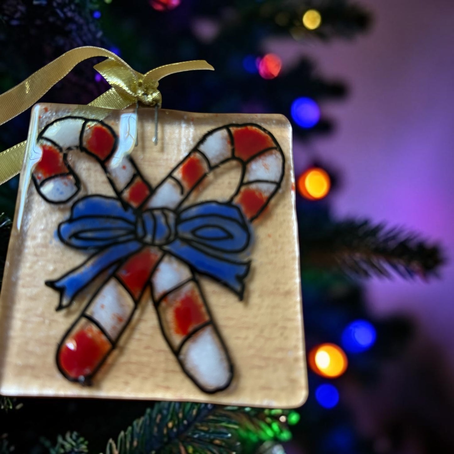 Homemade Fused Glass Frit Ornaments