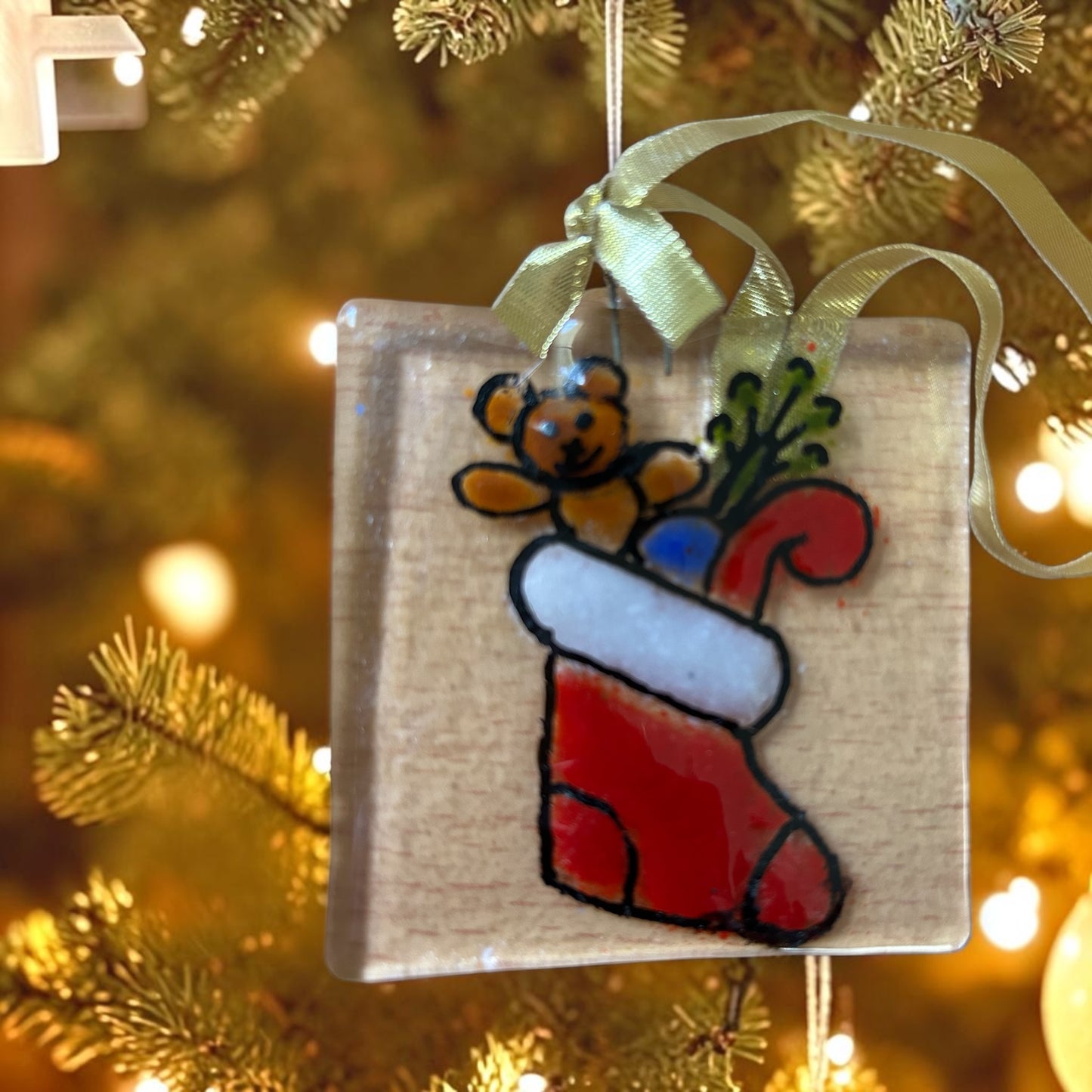 Homemade Fused Glass Frit Ornaments