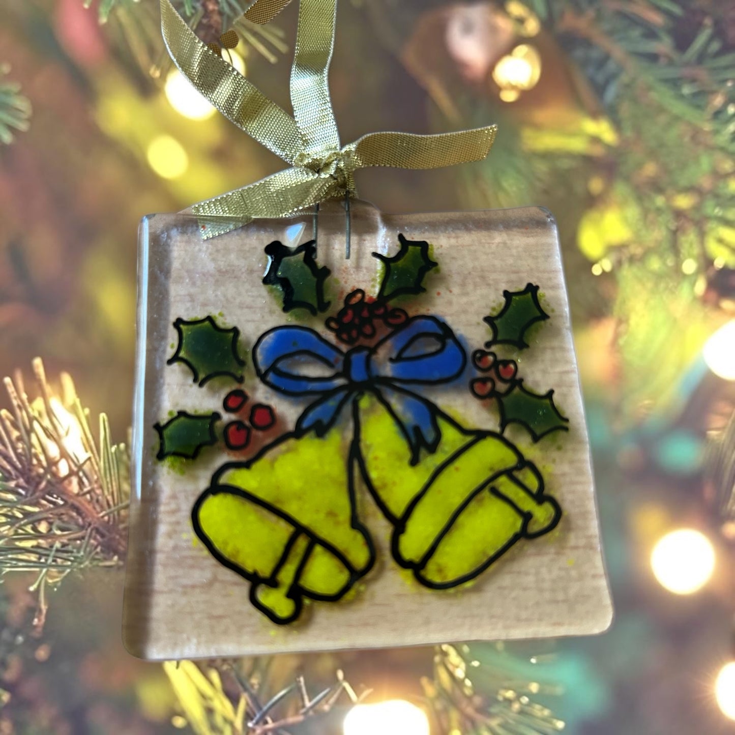Homemade Fused Glass Frit Ornaments