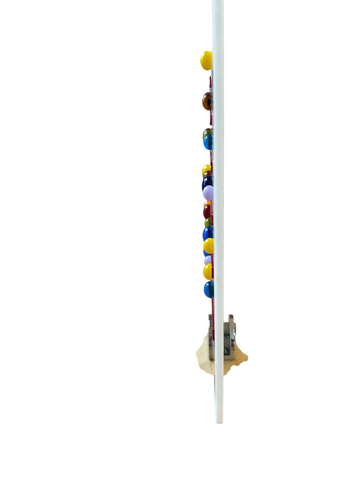 Homemade Fused Glass Abstract Christmas Tree with Multicolor Lights