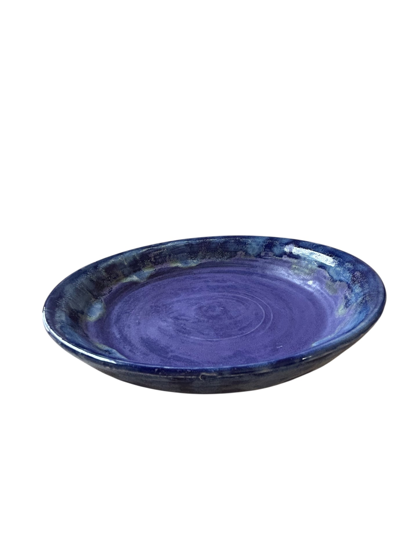 Wheel-Thrown Pie Pan #2 in Aspen Blue