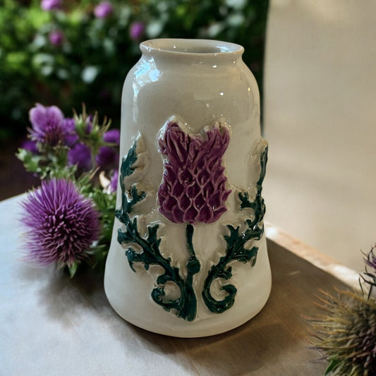 Small Scottish Thistle Bud Vase #16