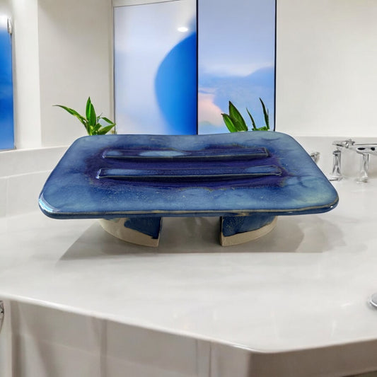 Pedestal Soap Dish #50 in Aspen Blue
