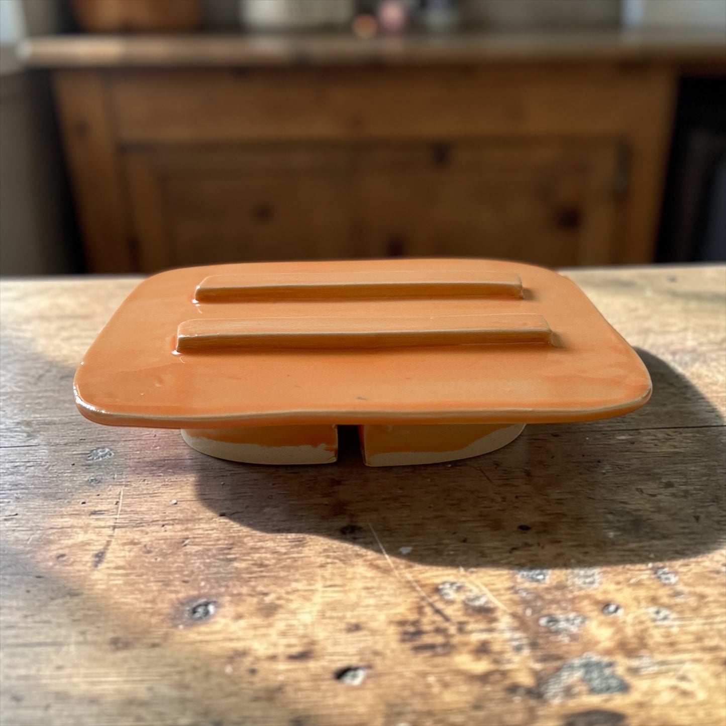 Pedestal Soap Dish #56 in Tangelo Orange